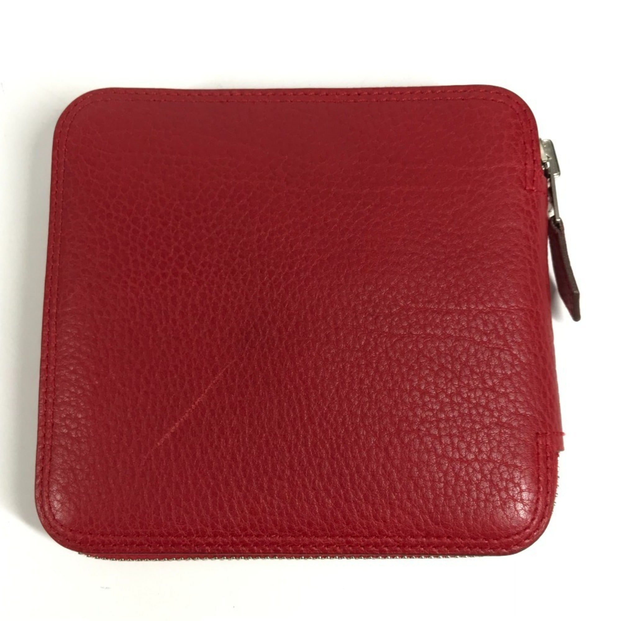 Hermes Red Color Silk Leather Eco-Bag Handbag Shoulder Bag Tote Bag (Pre-Owned)