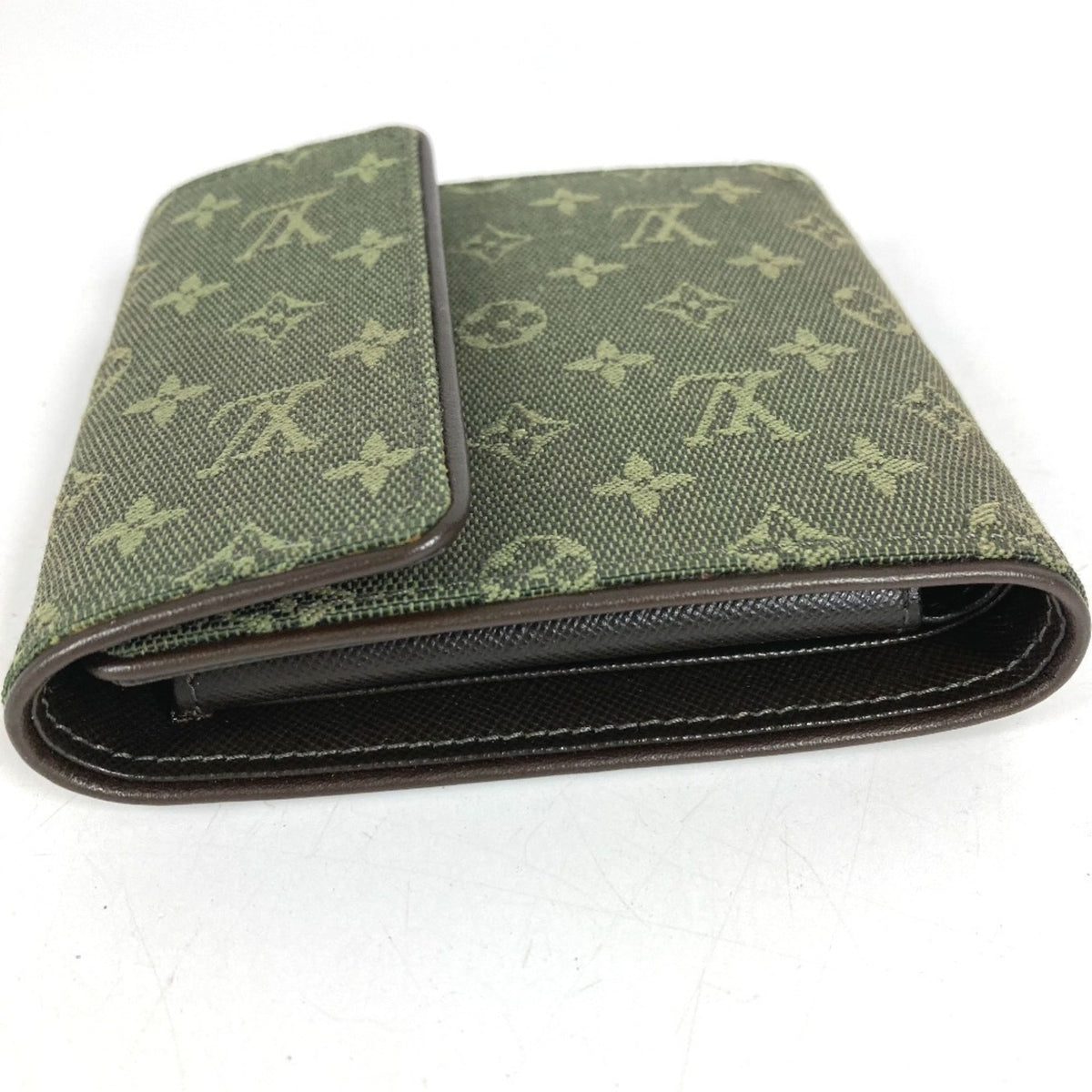 Louis Vuitton Khaki Monogram Mini Canvas Wallet (Tri-Fold) (Pre-Owned)