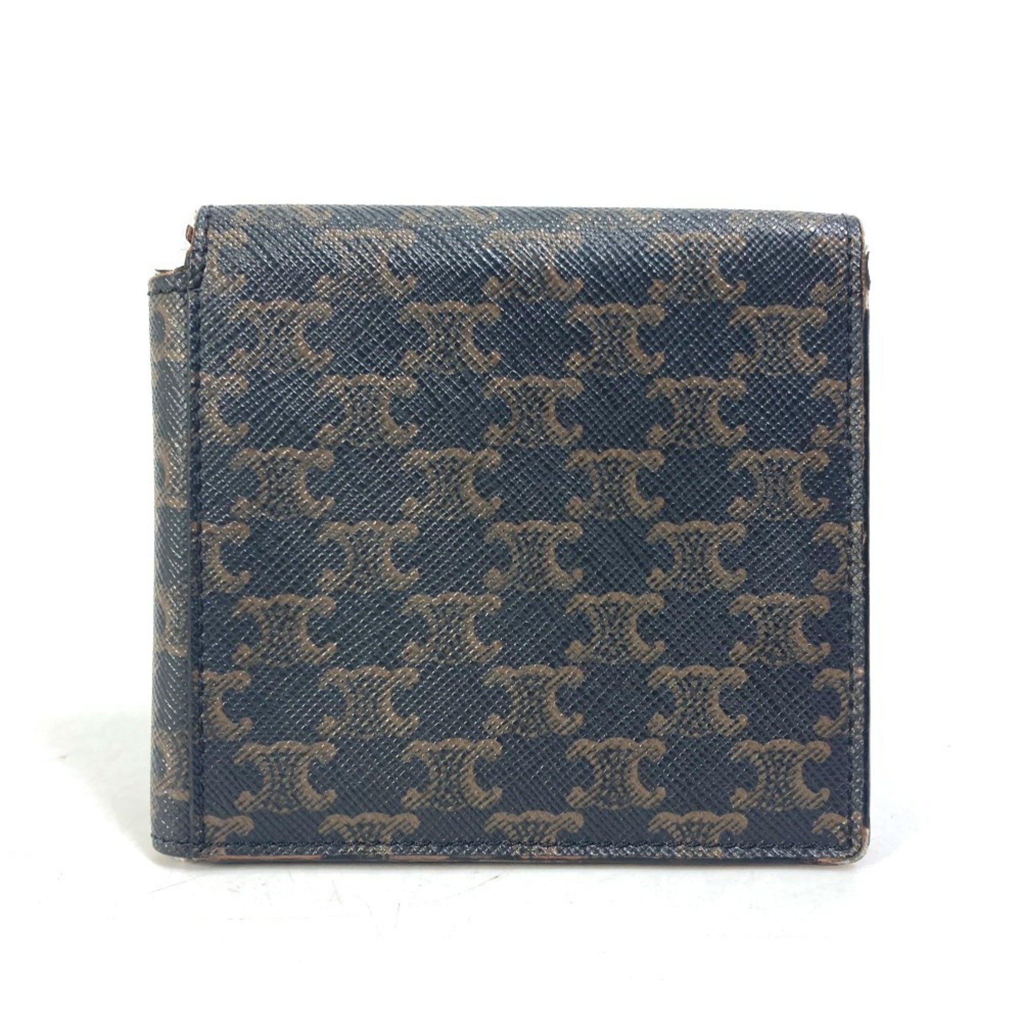 Celine Brown Dark Brown Leather Wallet (Bi-Fold) (Pre-Owned)
