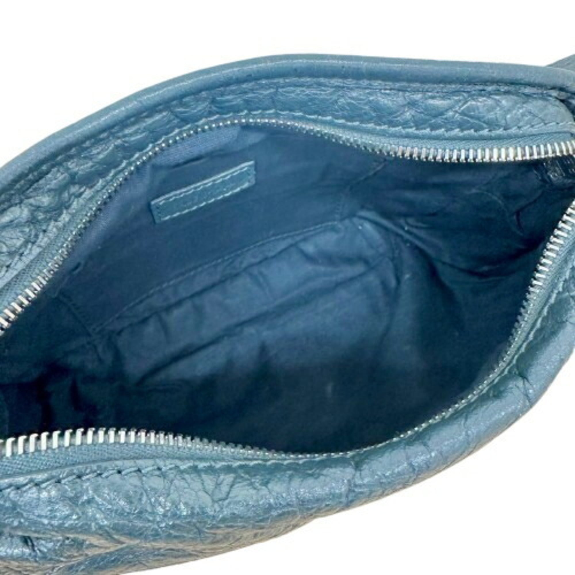 Balenciaga Gray Leather Fanny Pack Sling Bag (Pre-Owned)
