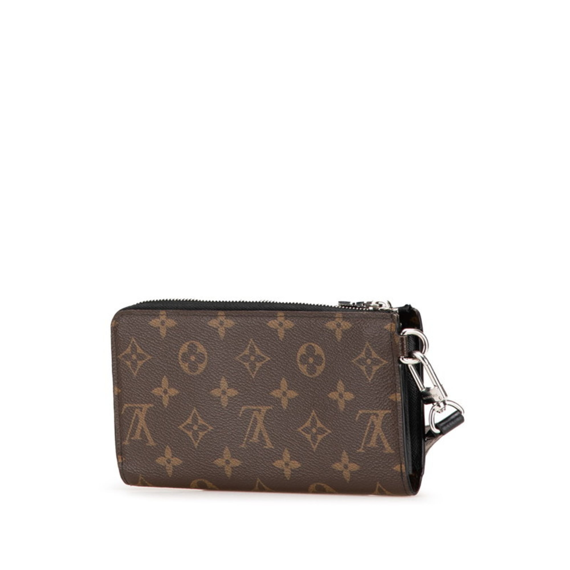 Louis Vuitton Monogram Macassar Black Brown Monogram Macassar Leather Coin Purse/Coin Case (Pre-Owned)