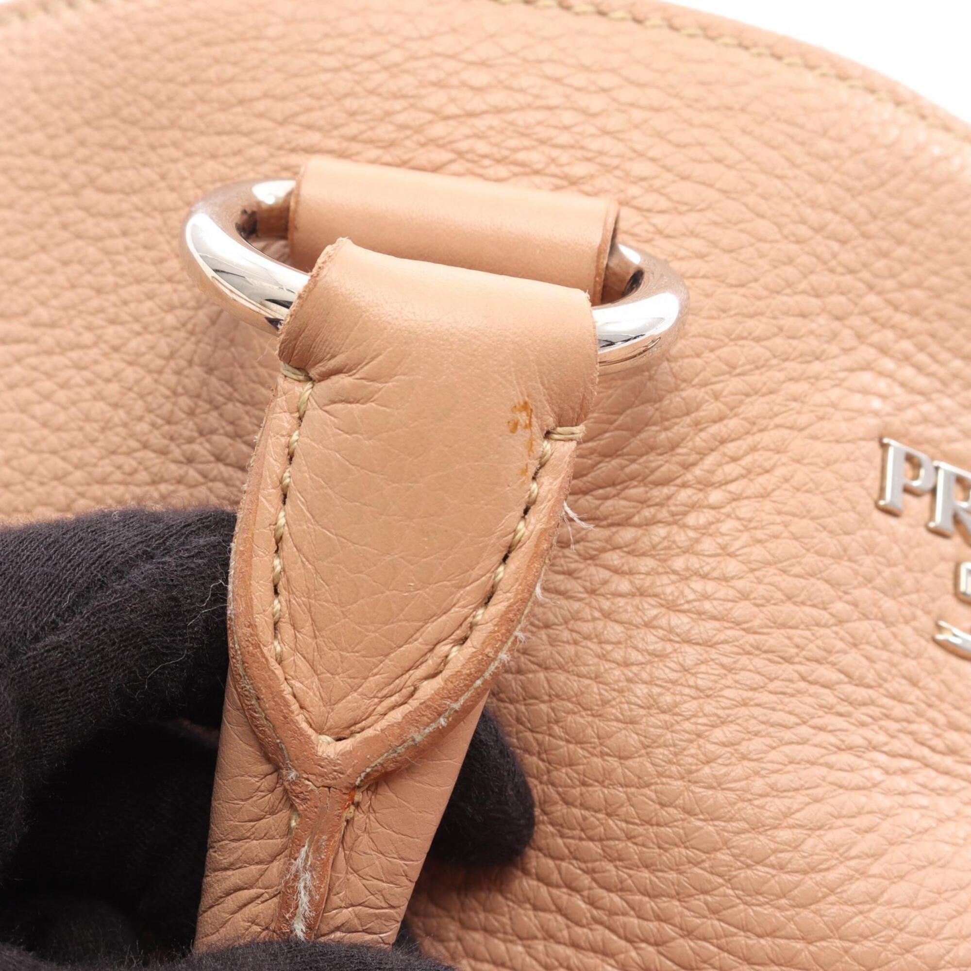 Prada Pink Leather Handbag Tote Bag (Pre-Owned)