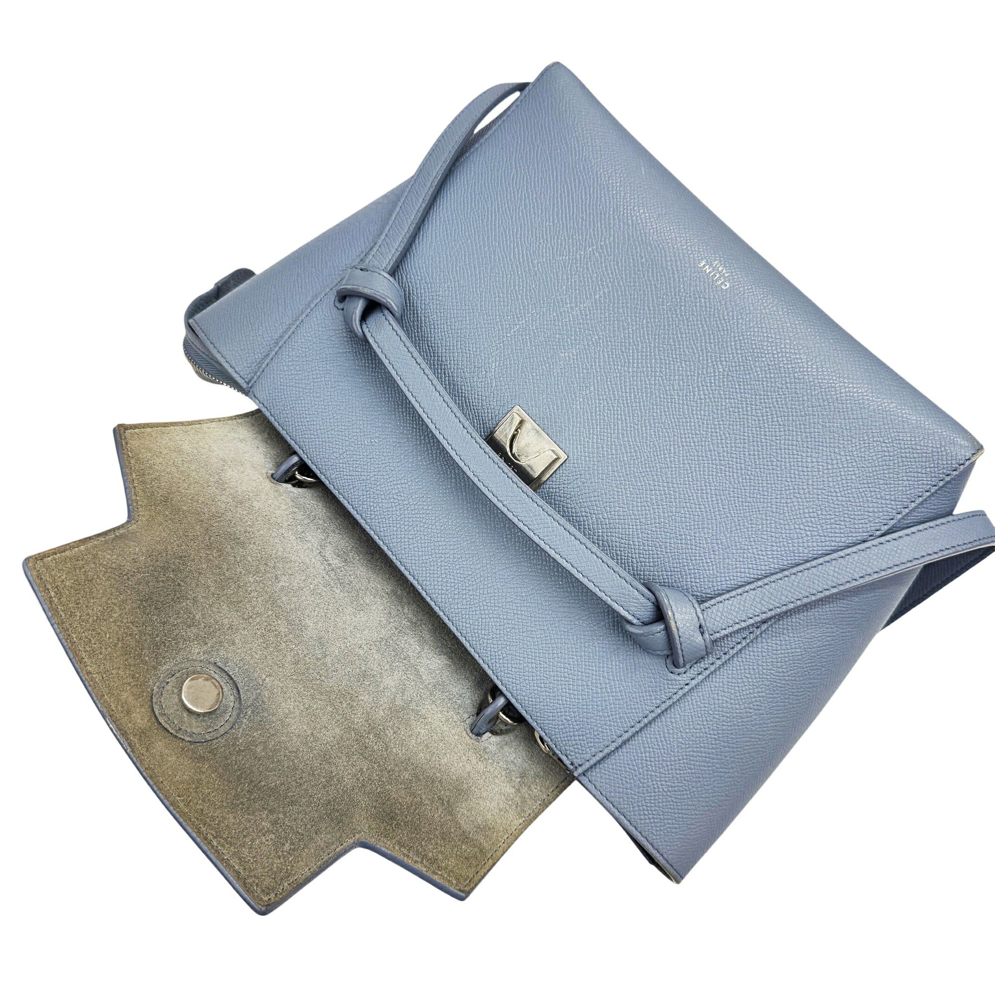 Celine Blue Leather Handbag Shoulder Bag (Pre-Owned)