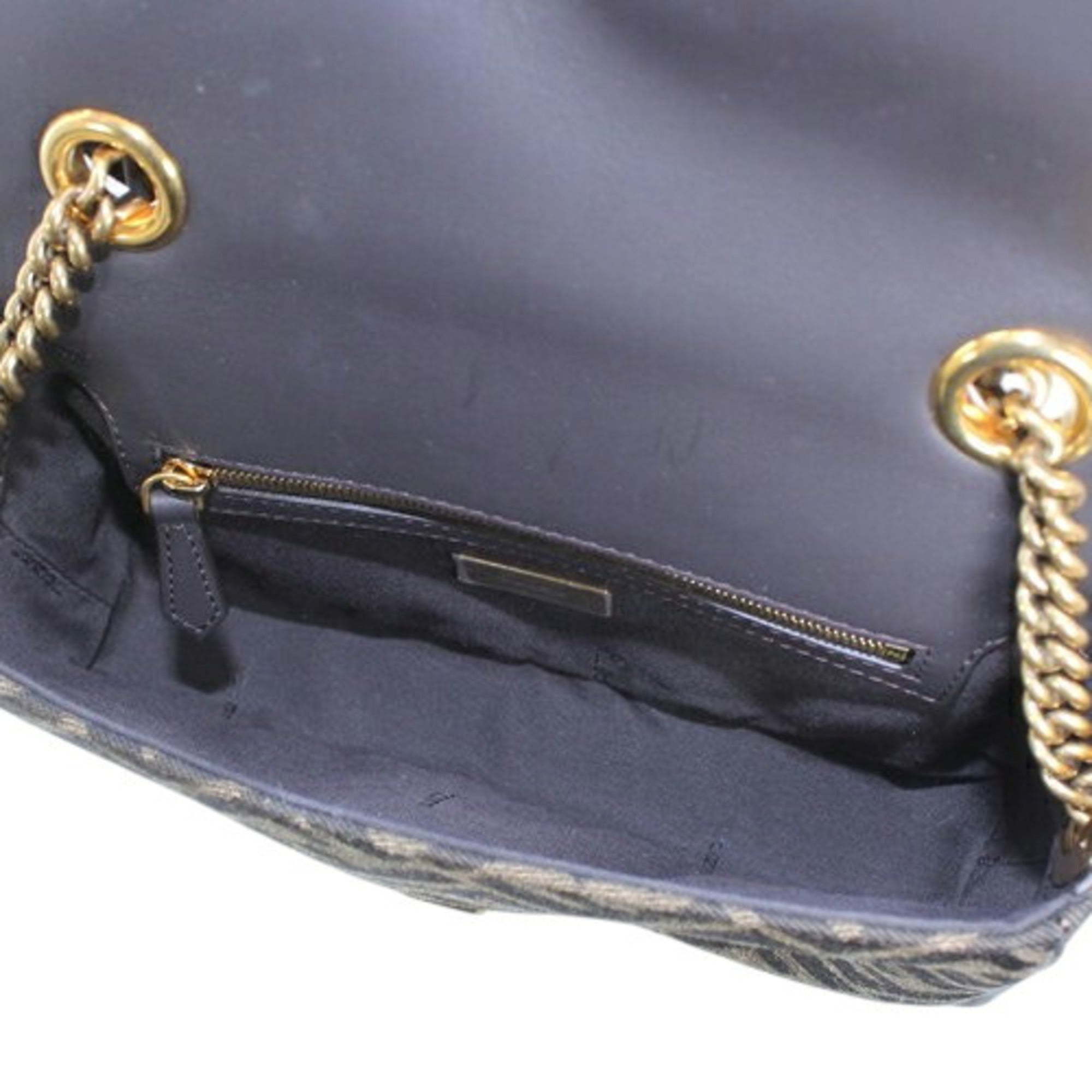 Fendi Brown Jacquard Shoulder Bag (Pre-Owned)