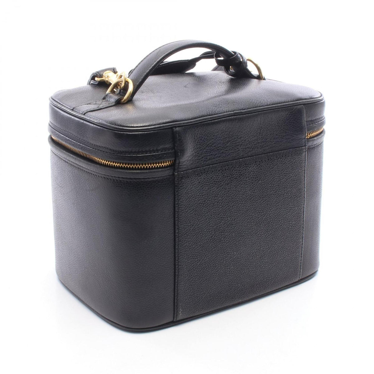 Chanel Black Grained Calfskin Handbag (Pre-Owned)