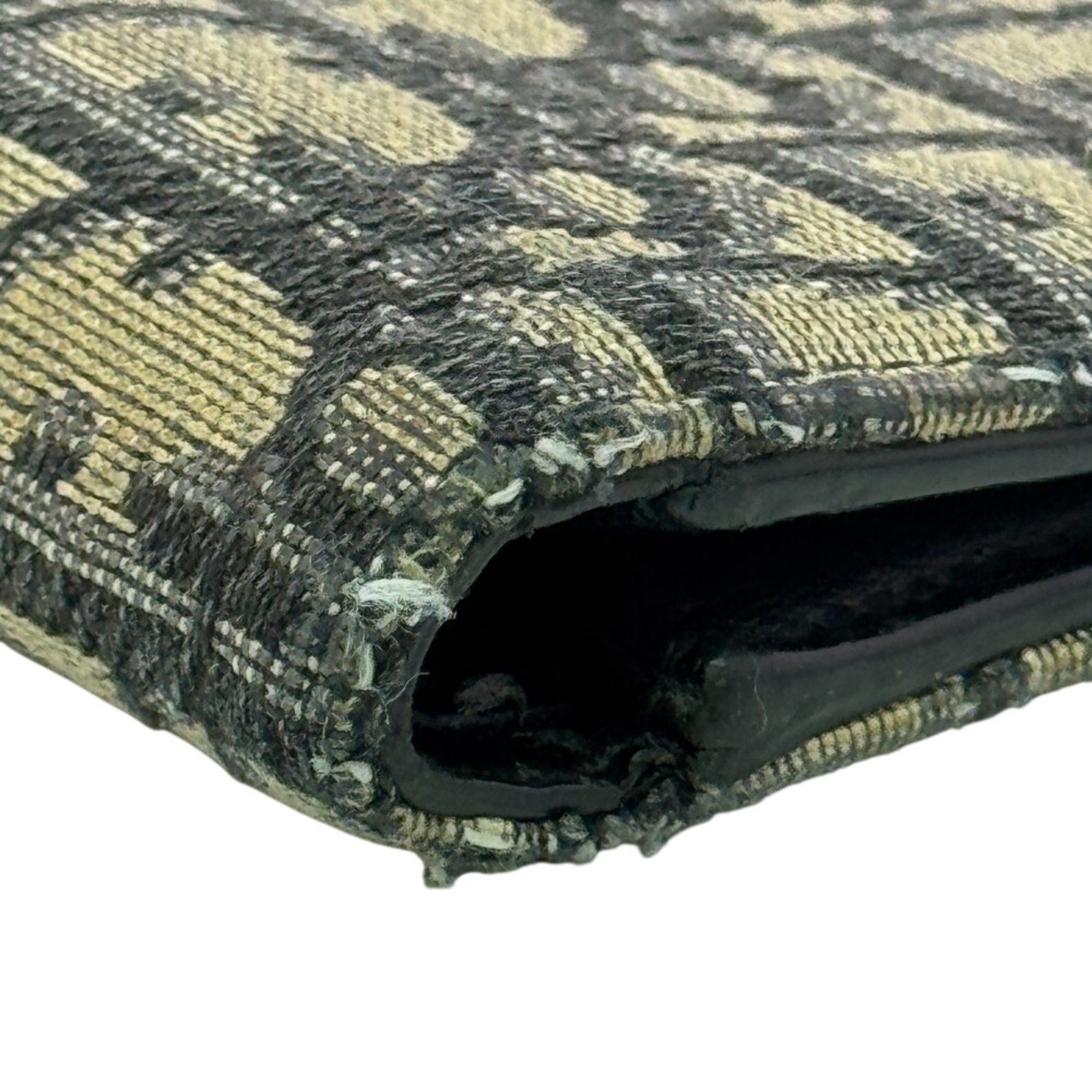 Christian Dior Beige Black Leather Wallet (Bi-Fold) (Pre-Owned)