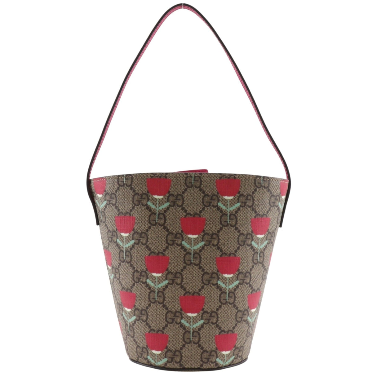 Gucci Brown Pink Gg Supreme Handbag (Pre-Owned)