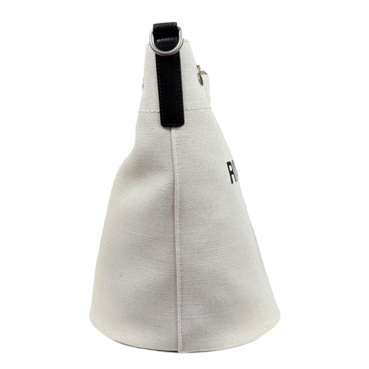 Saint Laurent Beige Black Canvas Leather Shoulder Bag (Pre-Owned)