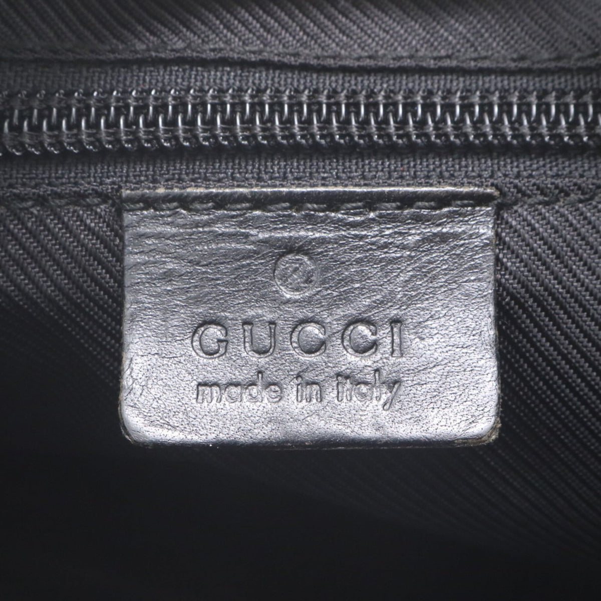 Gucci Black Leather Canvas Crossbody Bag Shoulder Bag (Pre-Owned)