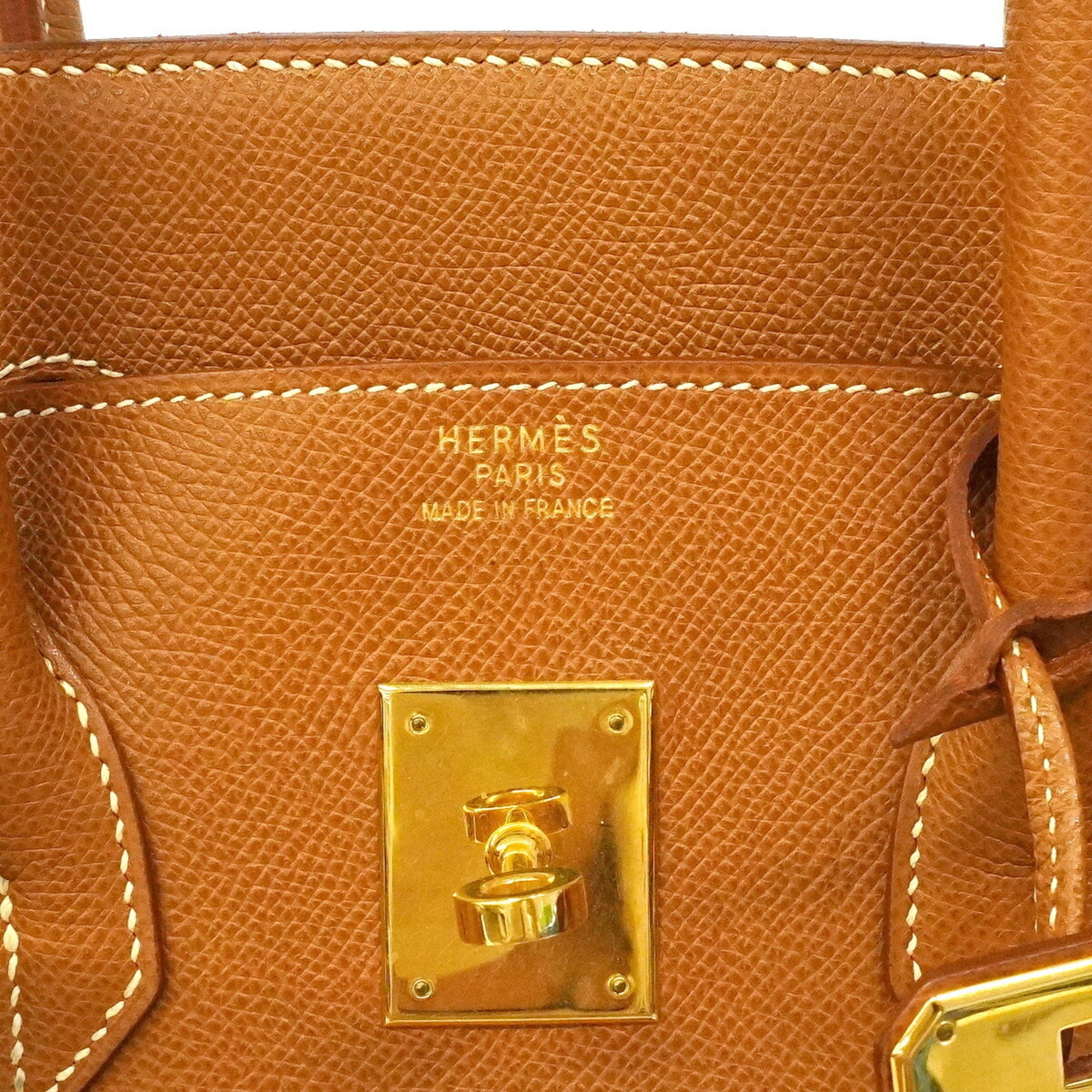 Hermes Gold Courchevel Leather Handbag (Pre-Owned)