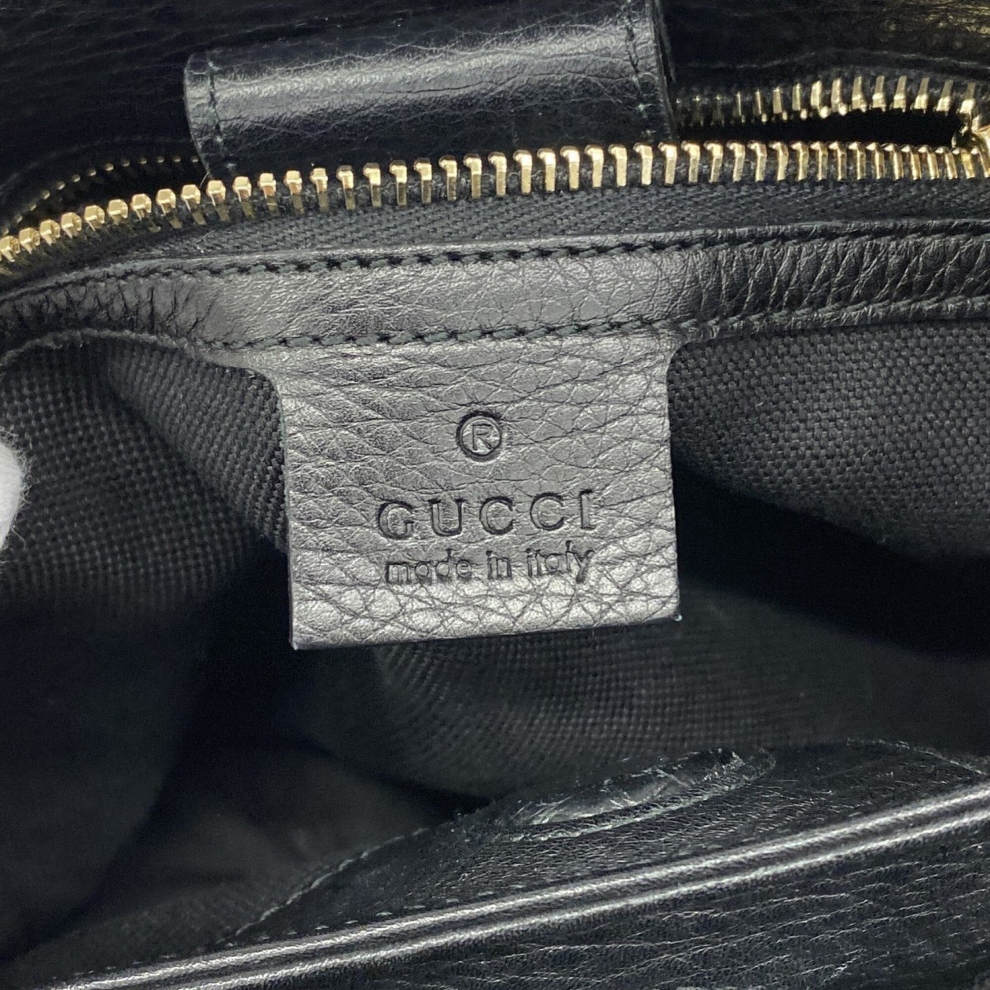 Gucci Black Leather Handbag (Pre-Owned)