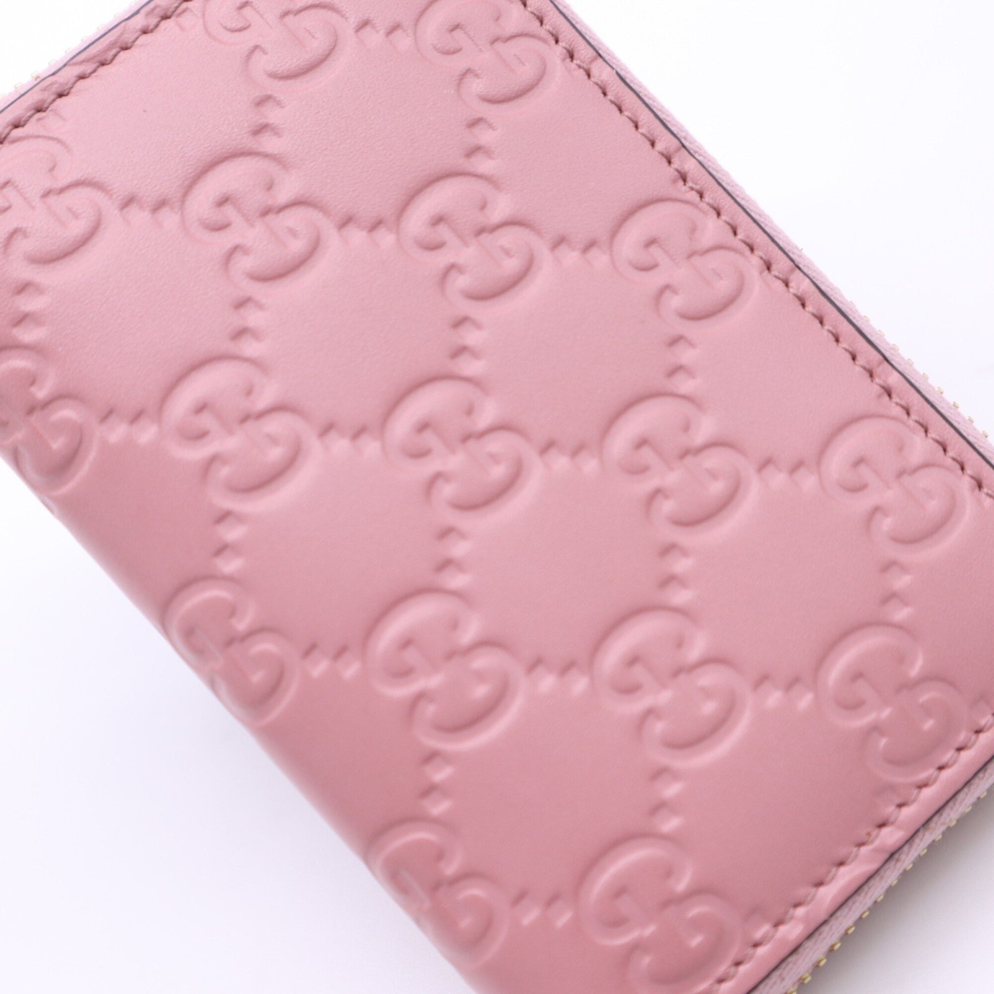 Gucci Pink Leather Coin Purse/Coin Case (Pre-Owned)
