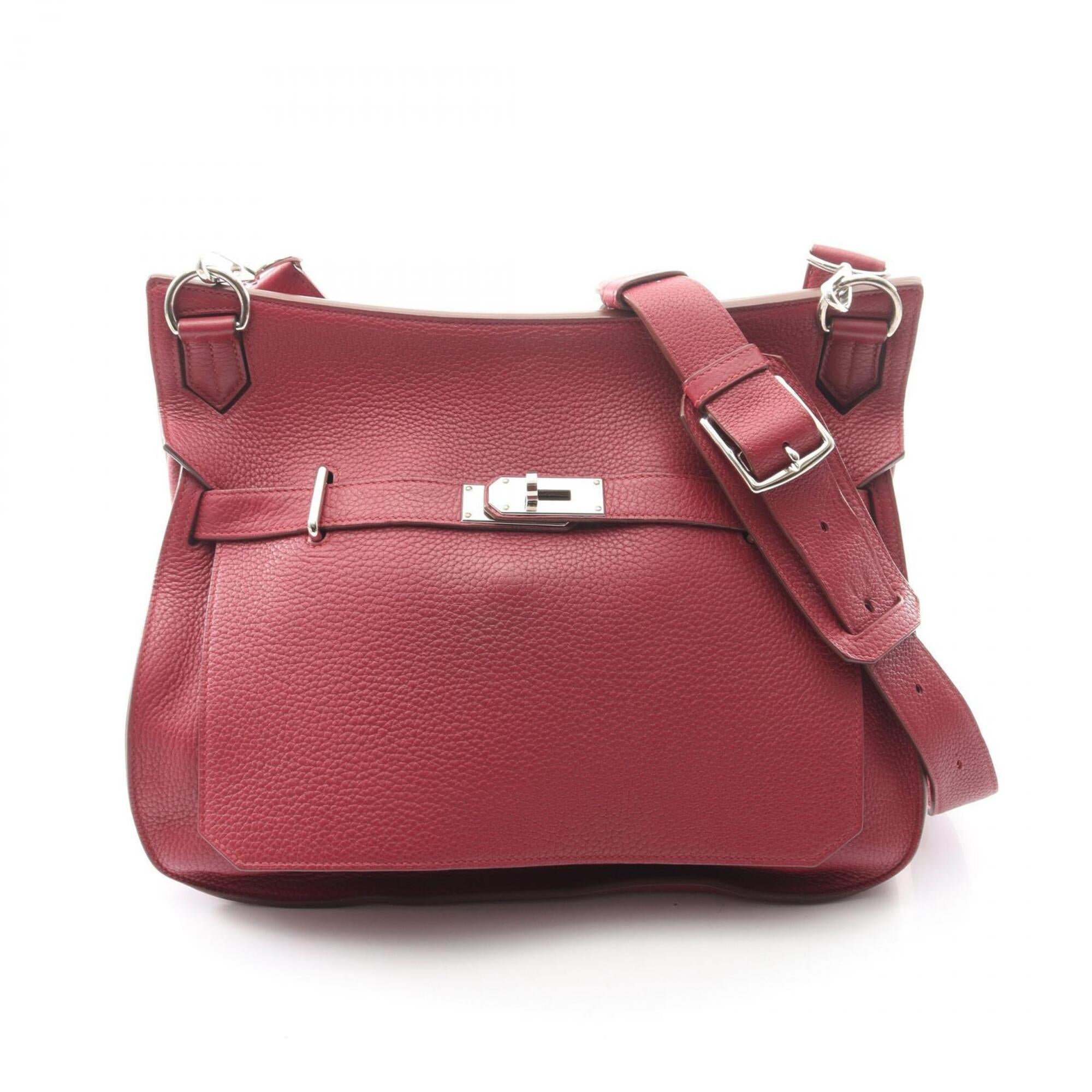 Hermes Pink Taurillon Clemence Leather Handbag Shoulder Bag (Pre-Owned)