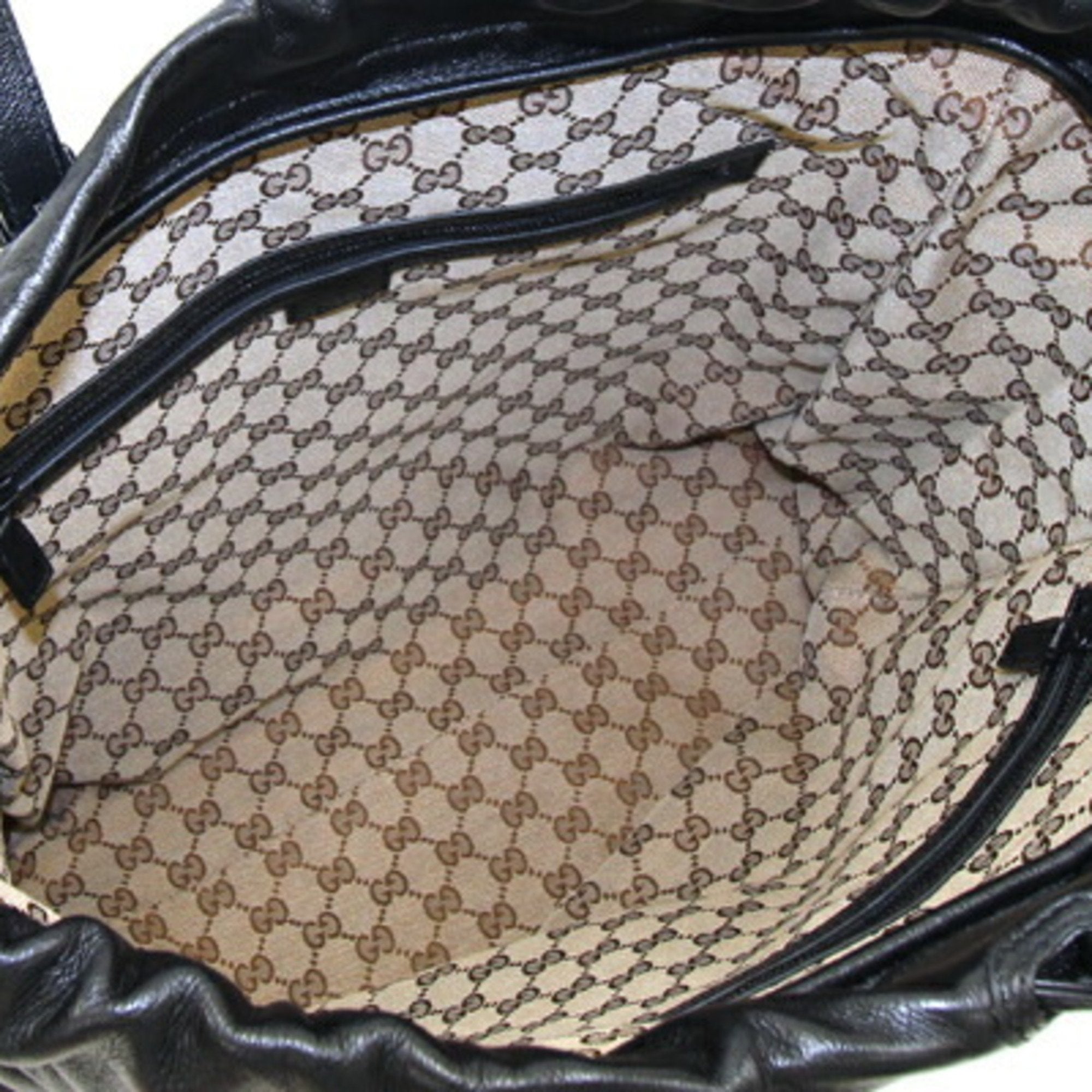 Gucci Black Leather Tote Bag (Pre-Owned)