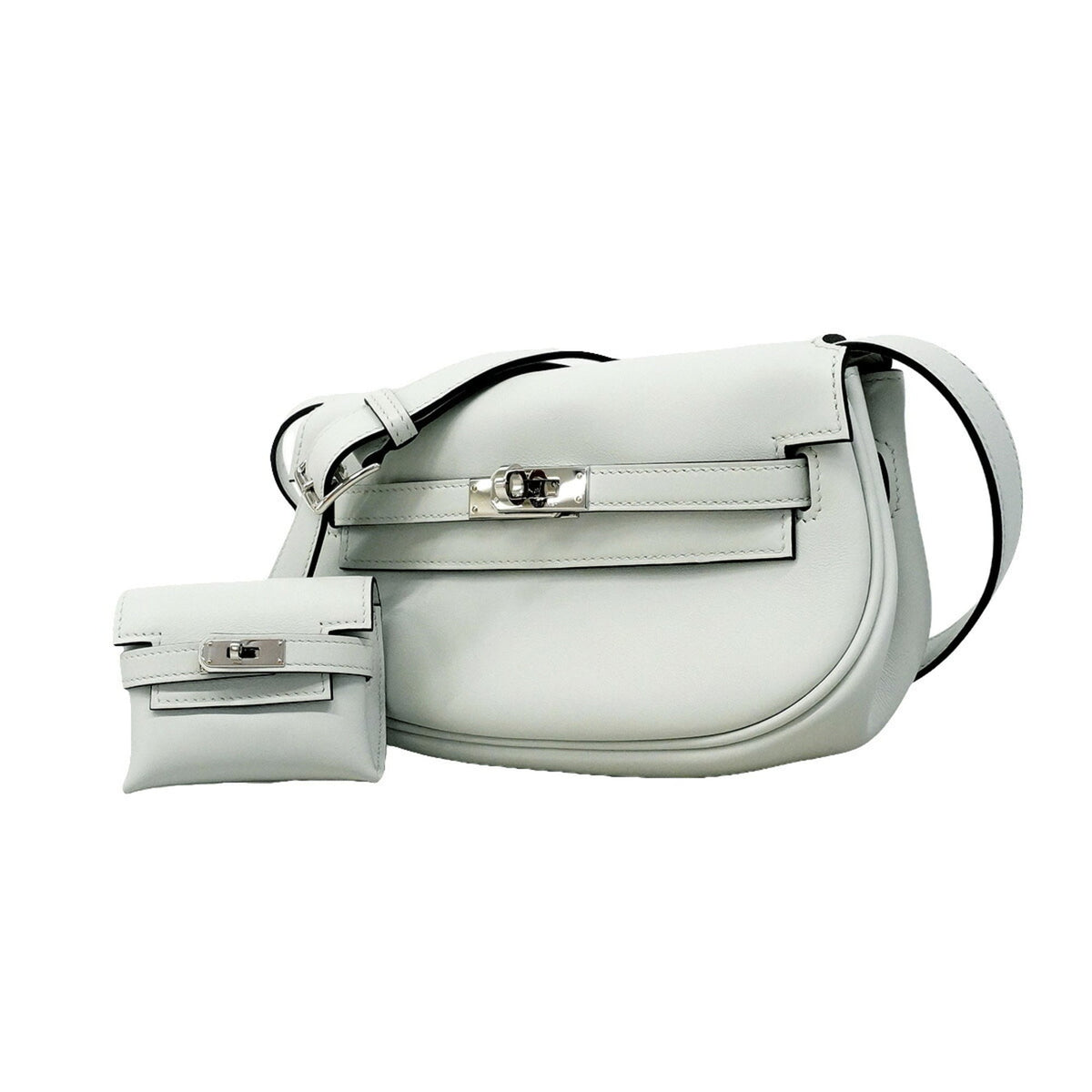 Hermes Gray Swift Leather Shoulder Bag (Pre-Owned)