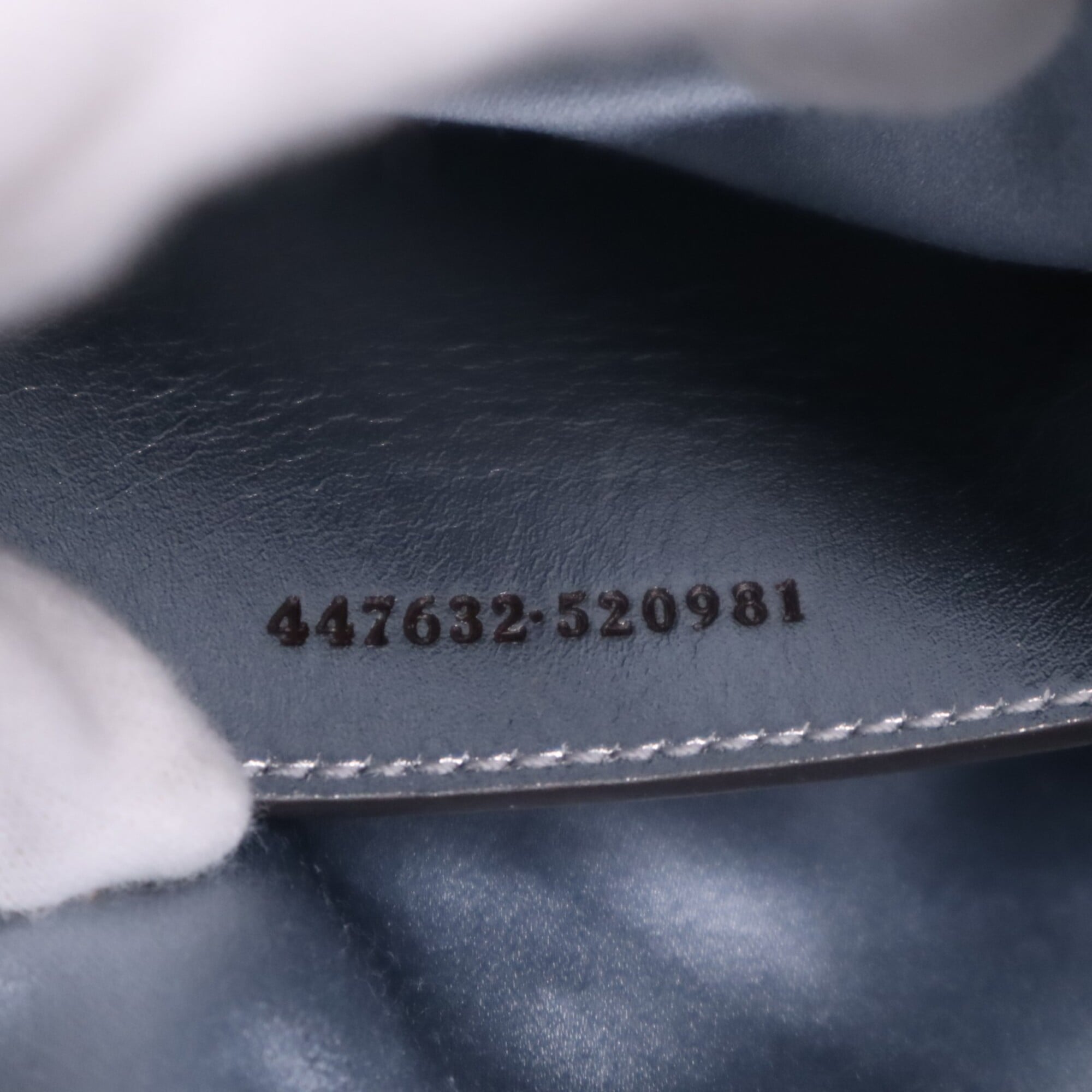 Gucci Gg Marmont Blue Leather Shoulder Bag (Pre-Owned)