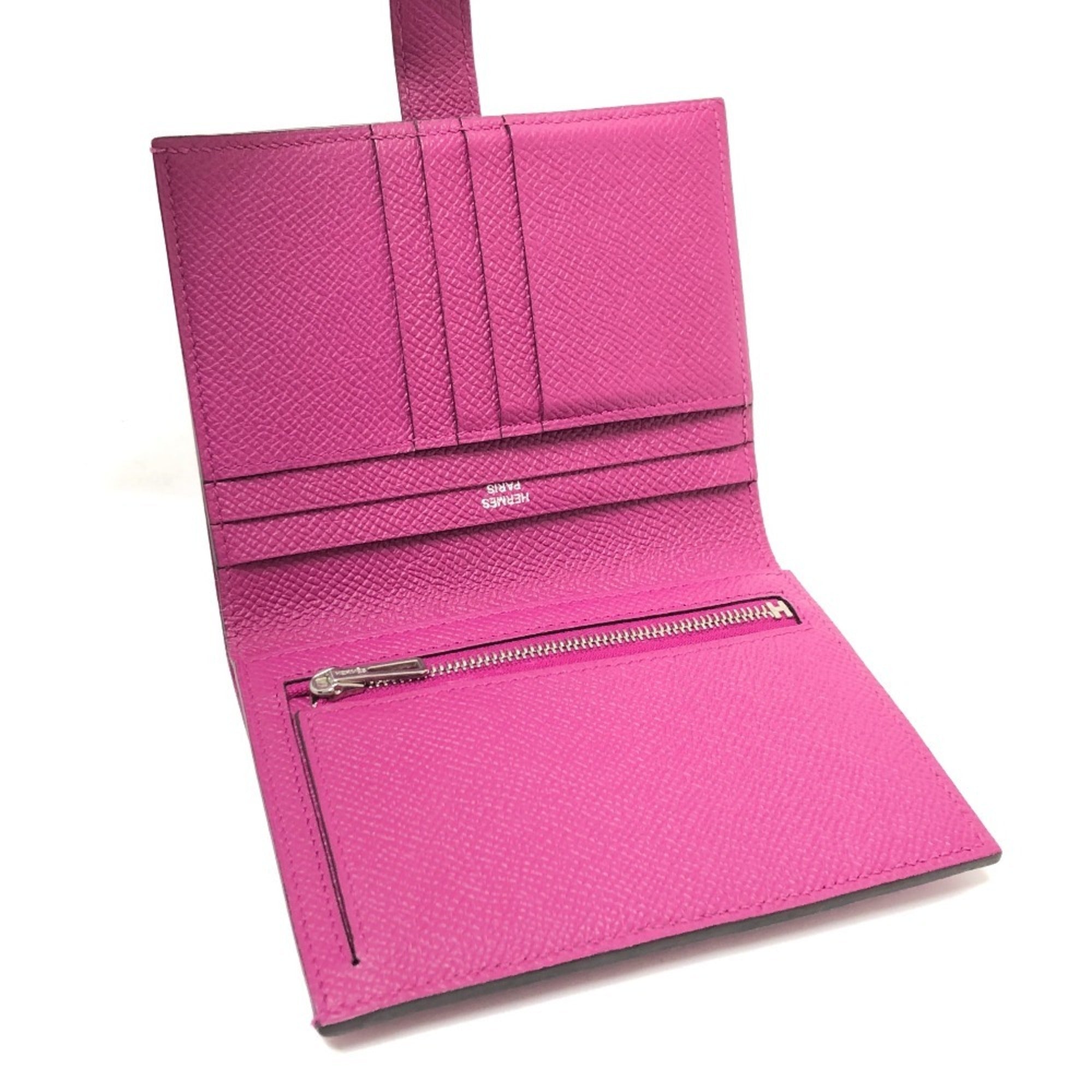 Hermes Bearn Rose Purple Epsom Leather Wallet (Bi-Fold) (Pre-Owned)
