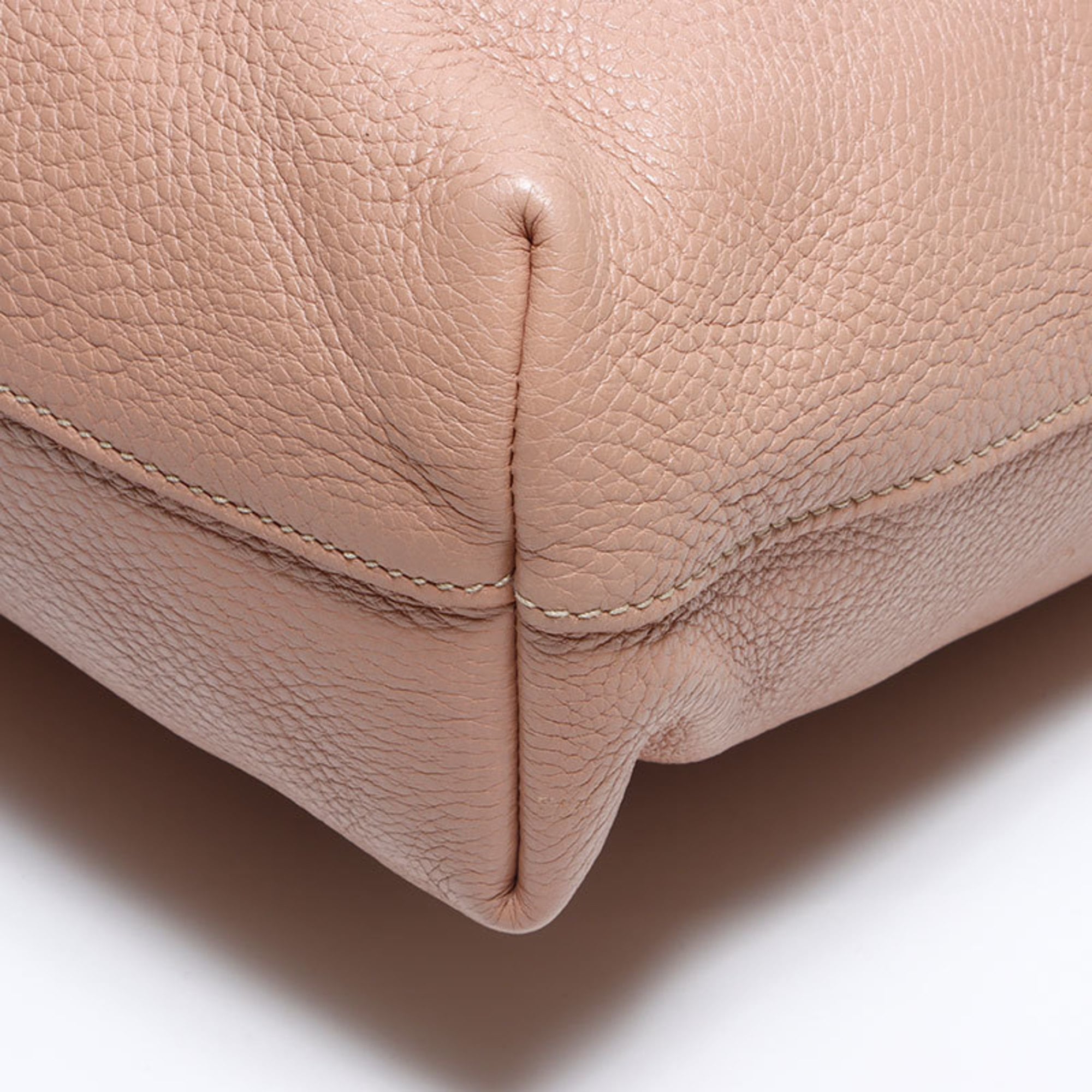 Prada Pink Leather Shoulder Bag (Pre-Owned)