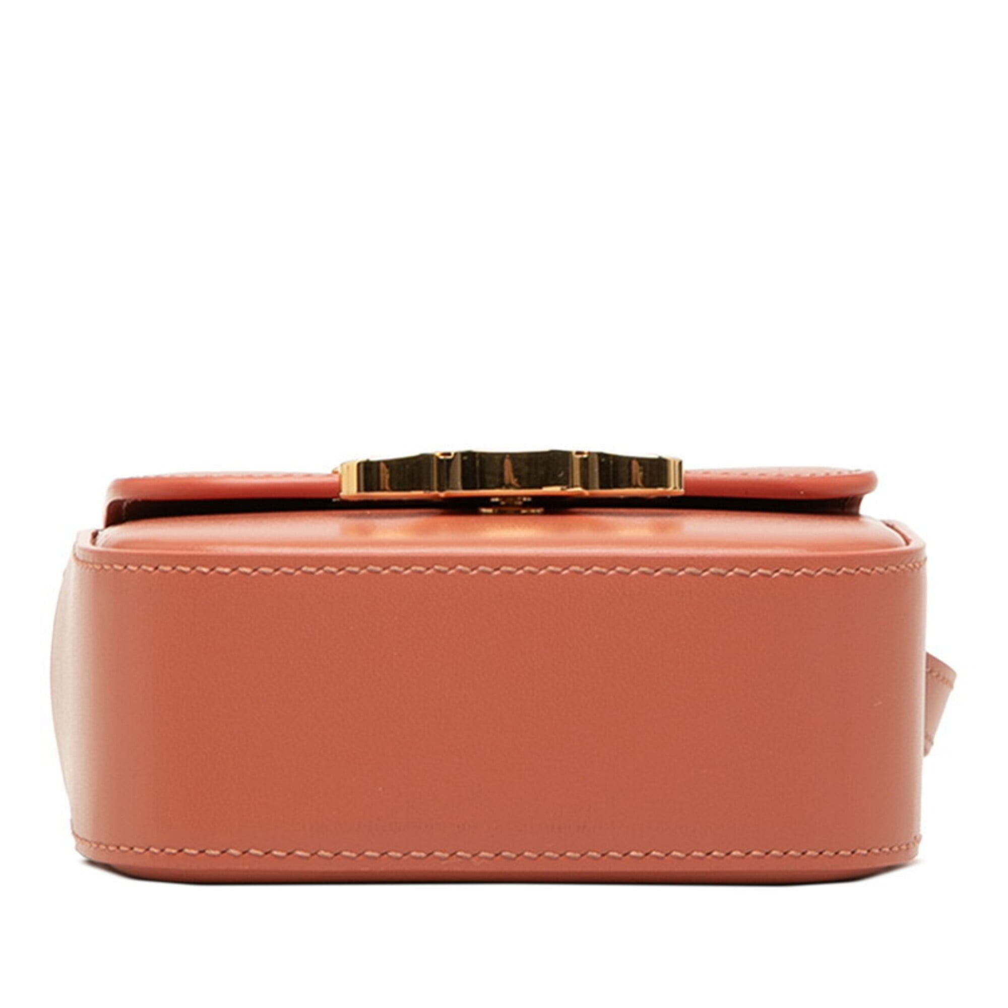 Celine Pink Orange Leather Pochette Shoulder Bag (Pre-Owned)