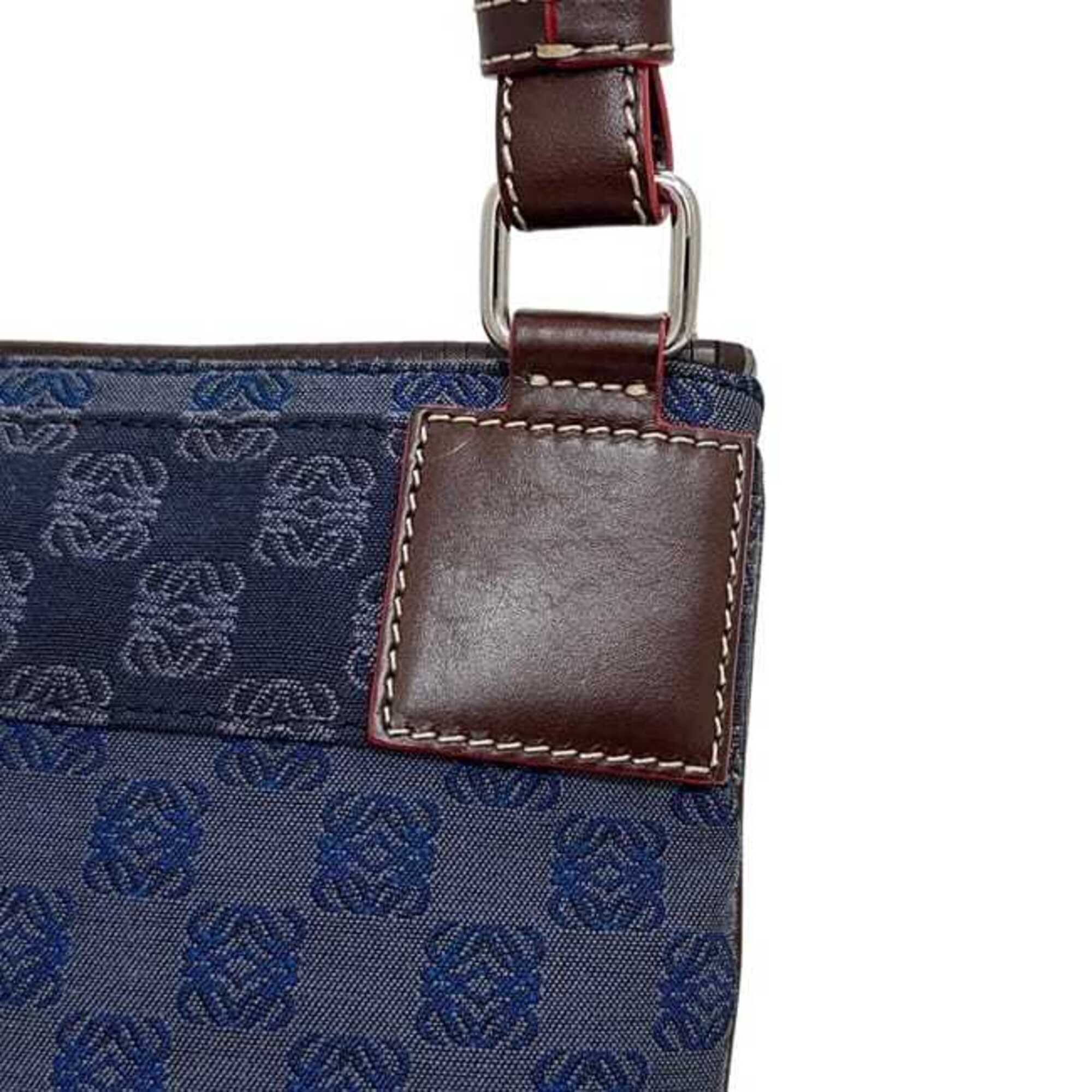 Loewe Canvas Leather Shoulder Bag (Pre-Owned)