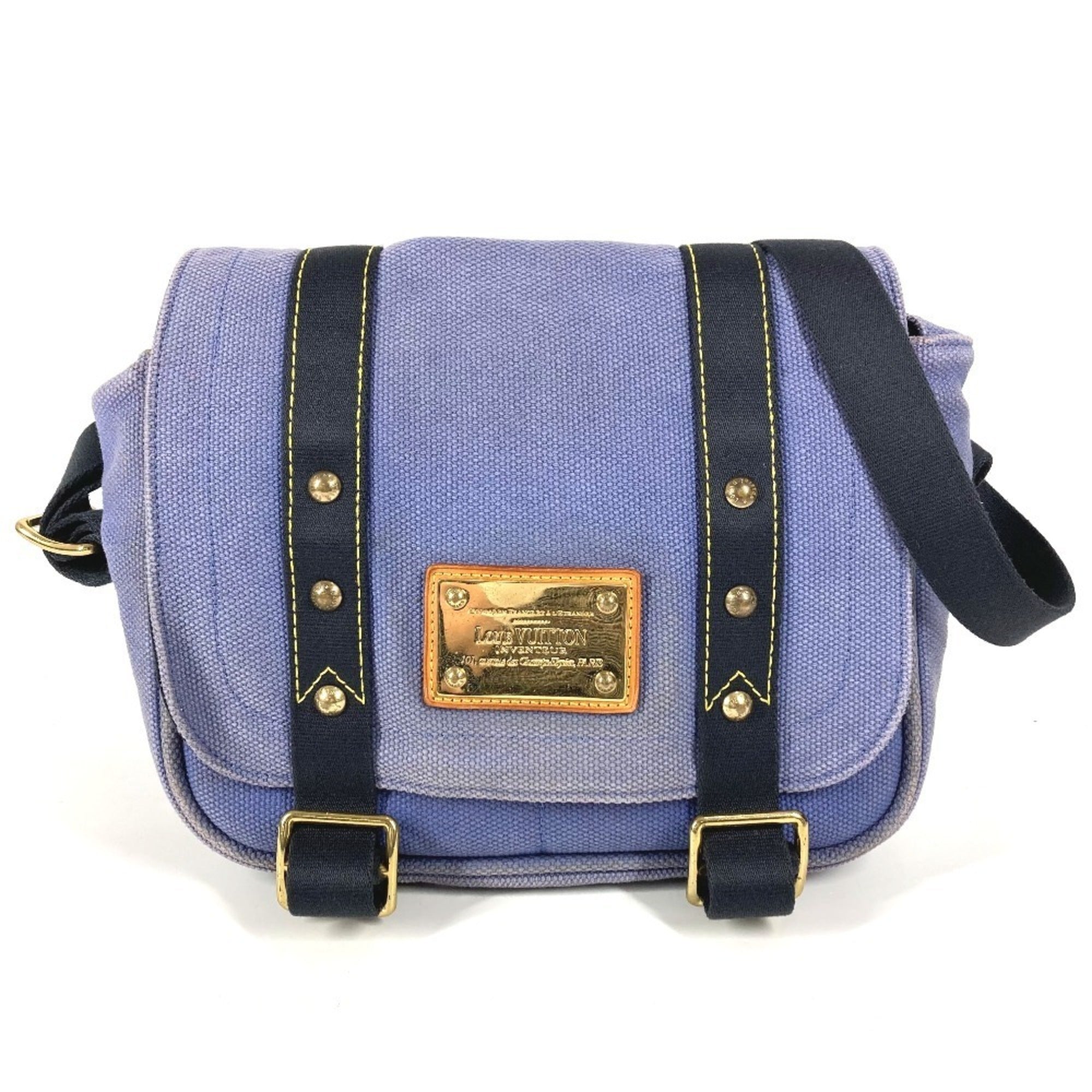 Louis Vuitton Blue Canvas Shoulder Bag Tote Bag (Pre-Owned)