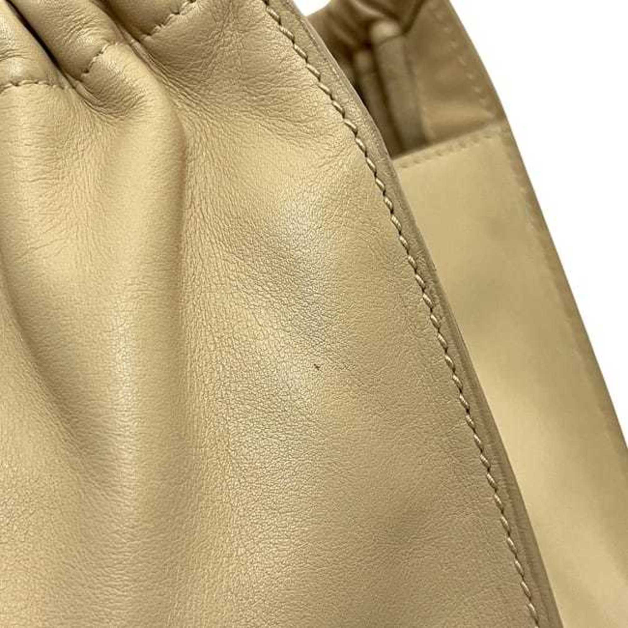 Gucci Beige Leather Tote Bag (Pre-Owned)