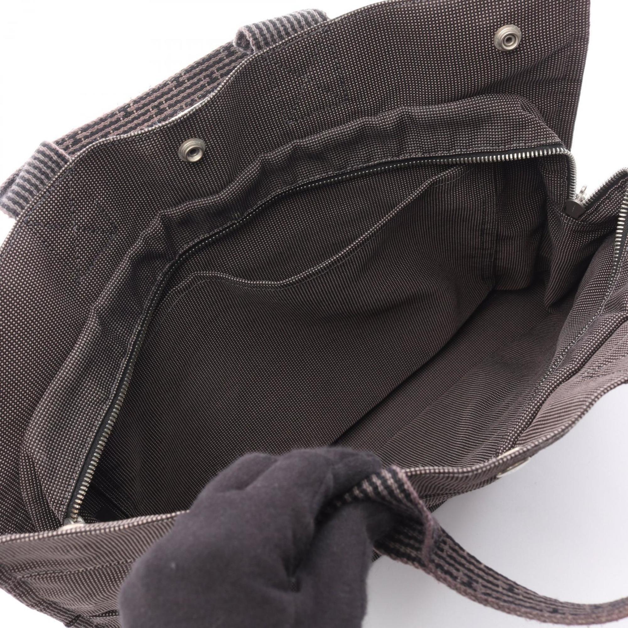 Hermes Gray Nylon Canvas Handbag Tote Bag (Pre-Owned)