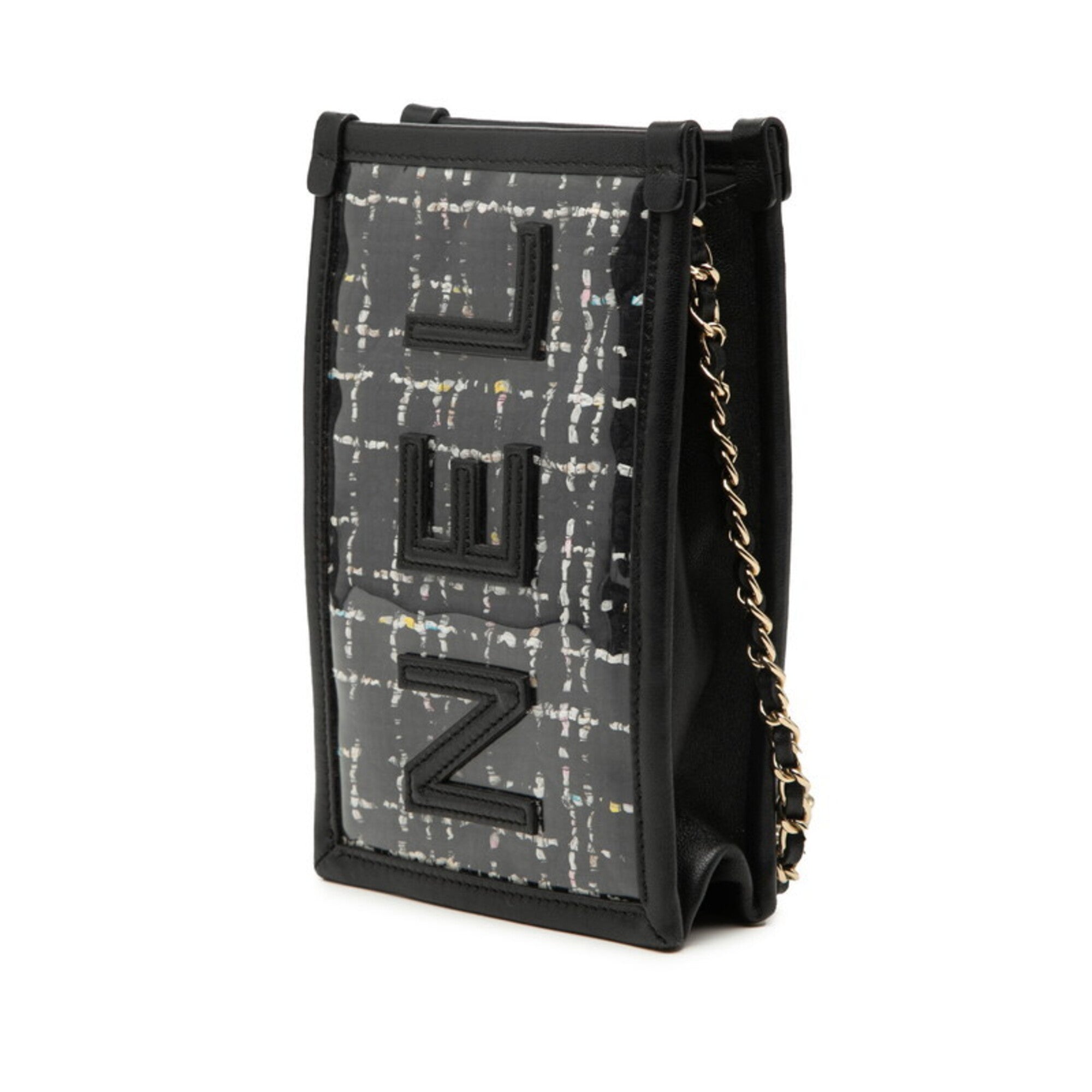 Chanel Black Vinyl Leather Shoulder Bag (Pre-Owned)