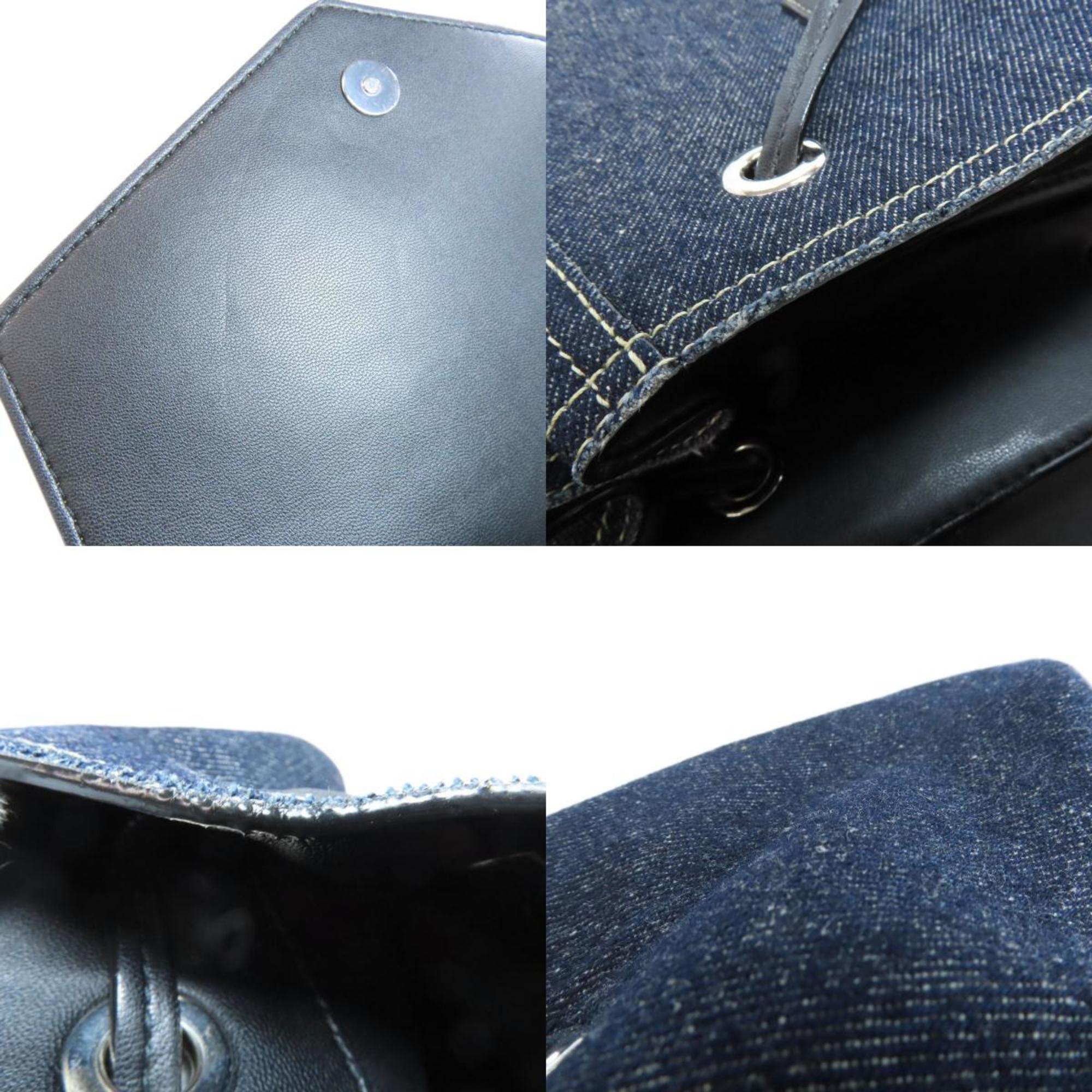 Jimmy Choo Navy Denim Backpack (Pre-Owned)