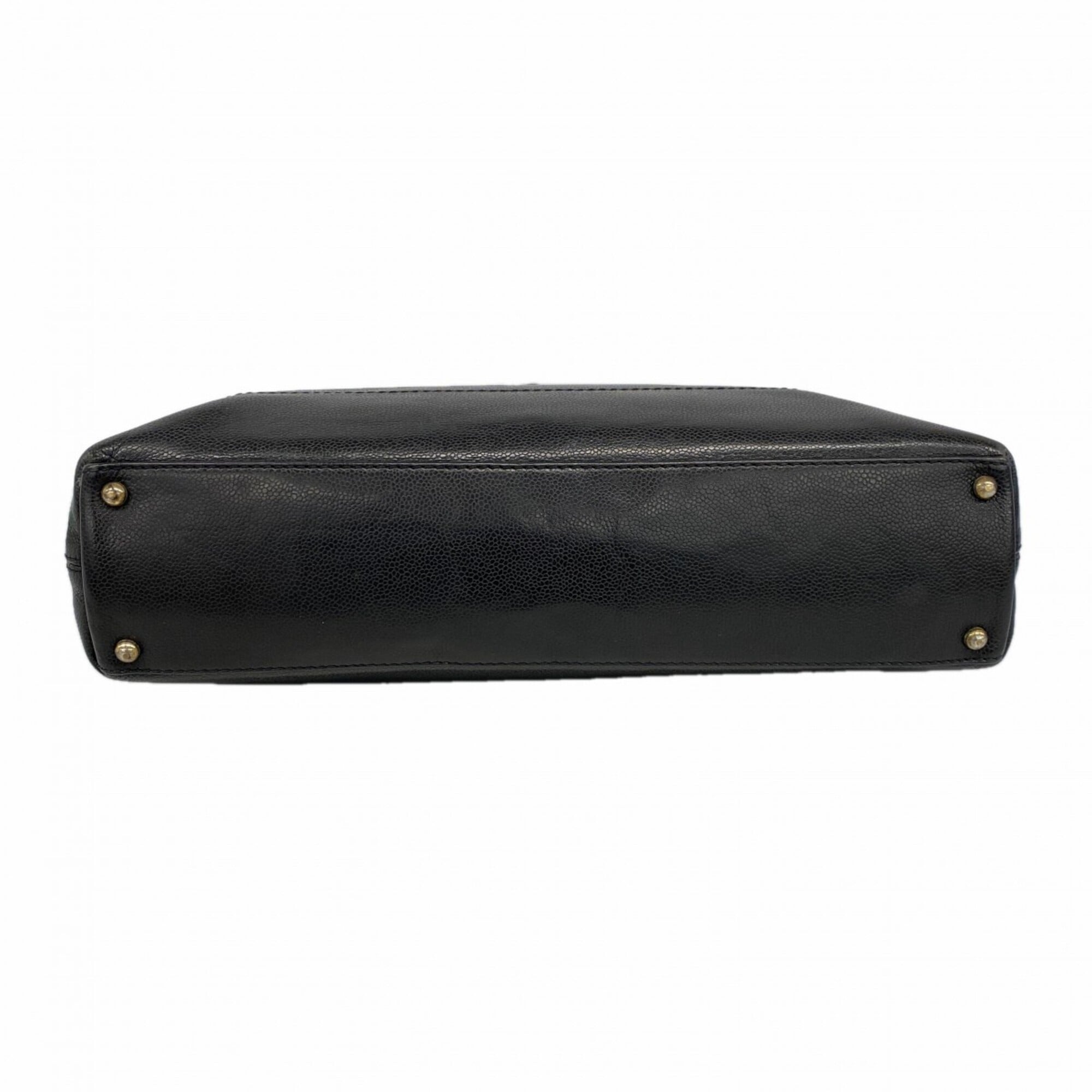 Chanel Black Grained Calfskin Tote Bag (Pre-Owned)