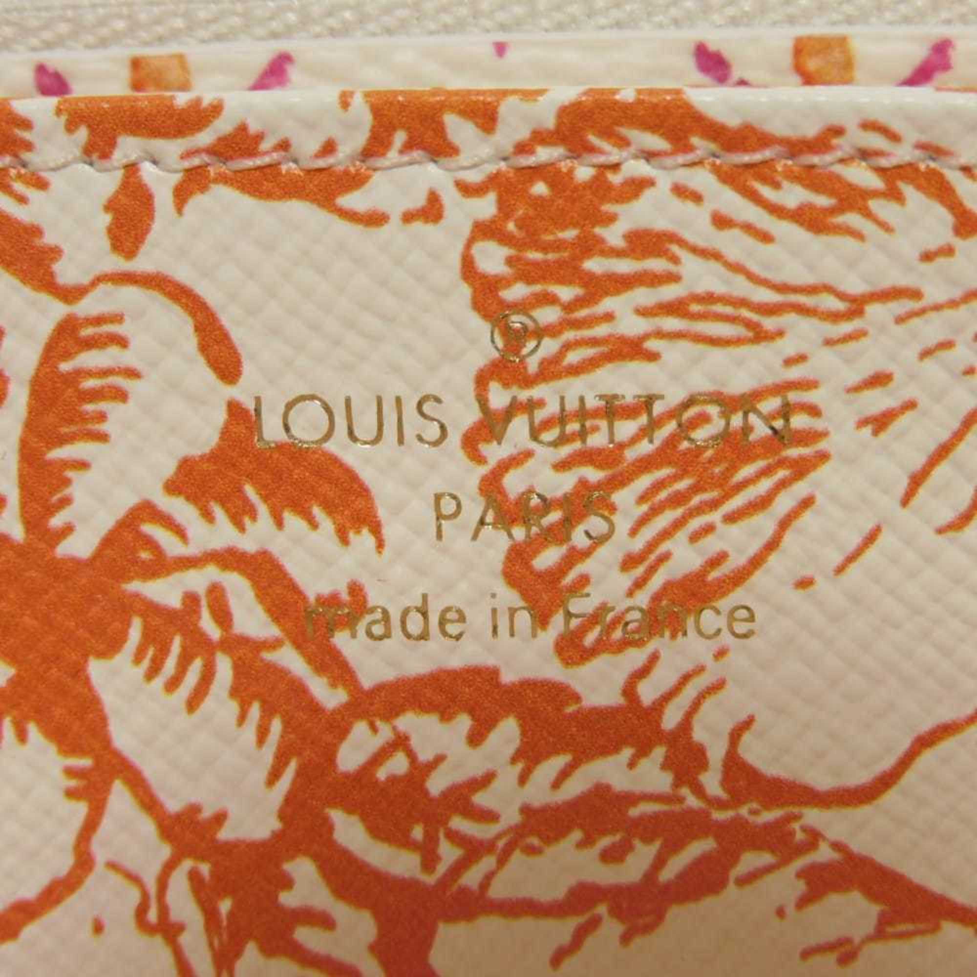 Louis Vuitton Coral Color Monogram Pink White Monogram Long Wallet (Bi-Fold) (Pre-Owned)