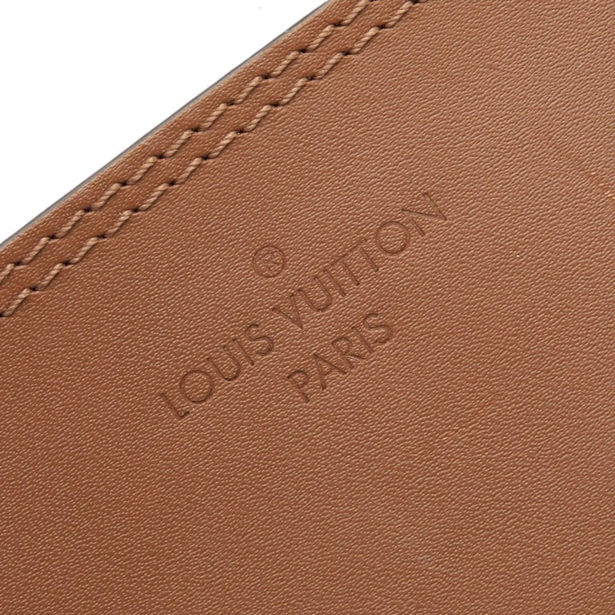 Louis Vuitton Brown Mahina Leather Leather Handbag Pouch (Pre-Owned)
