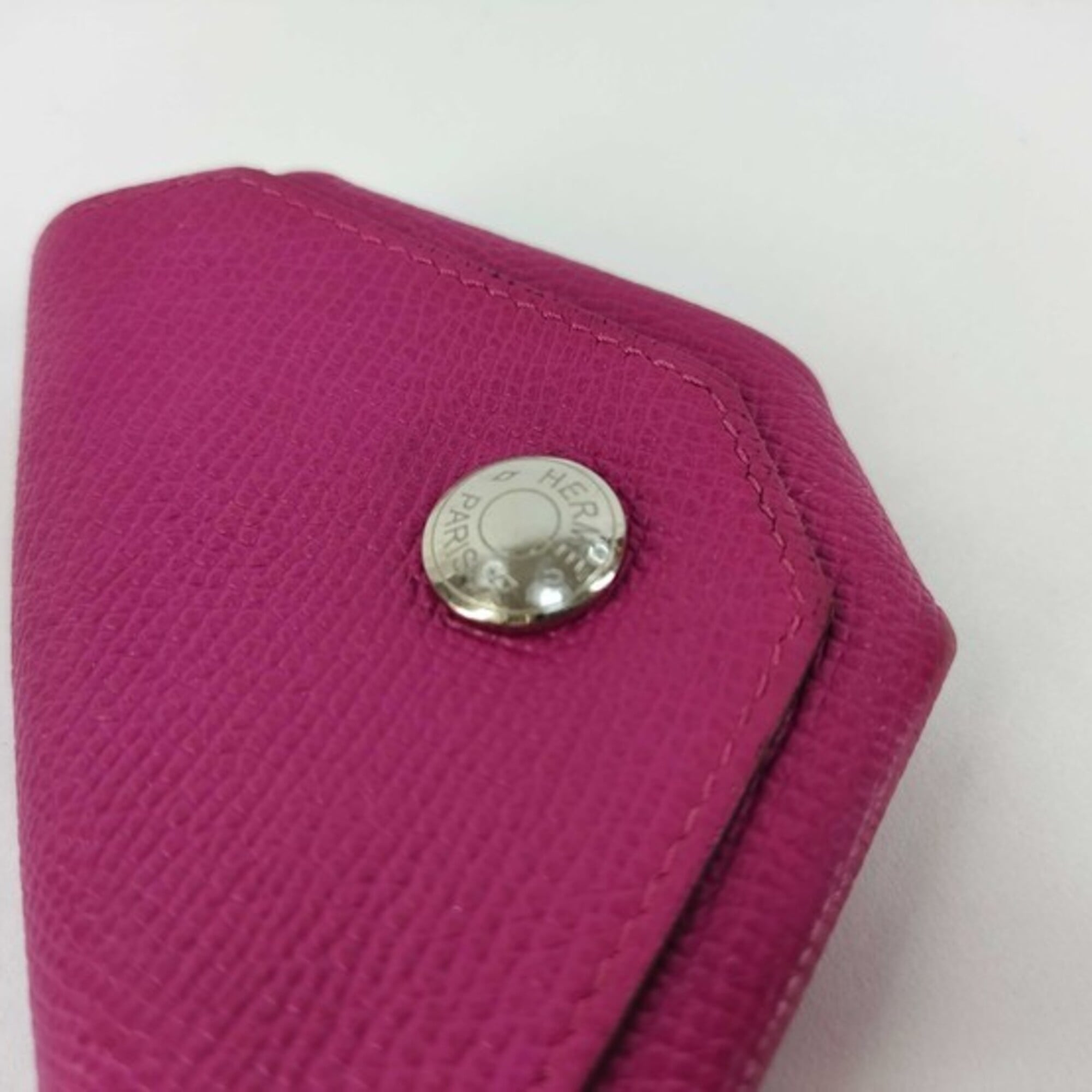 Hermes Pink Epsom Leather Coin Purse/Coin Case (Pre-Owned)