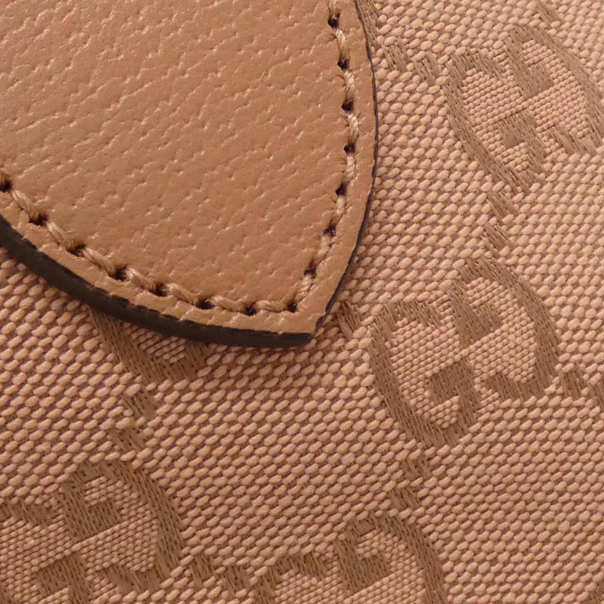 Gucci Pink Gg Canvas Leather Handbag (Pre-Owned)