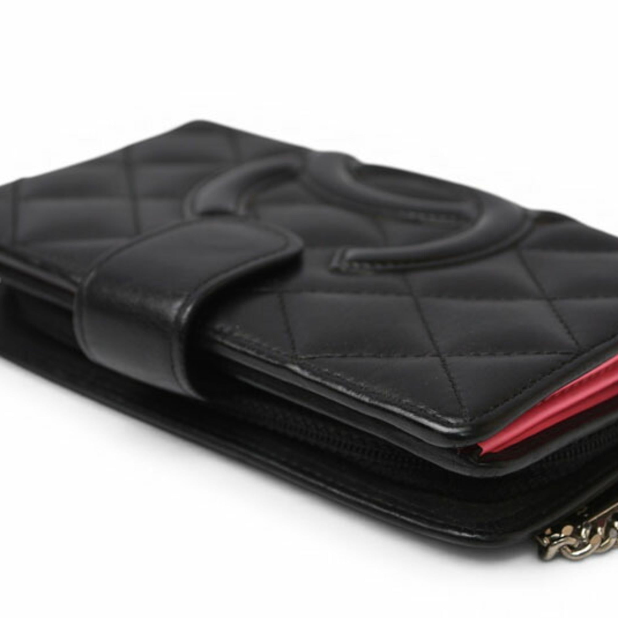 Chanel Black Leather Wallet (Bi-Fold) (Pre-Owned)