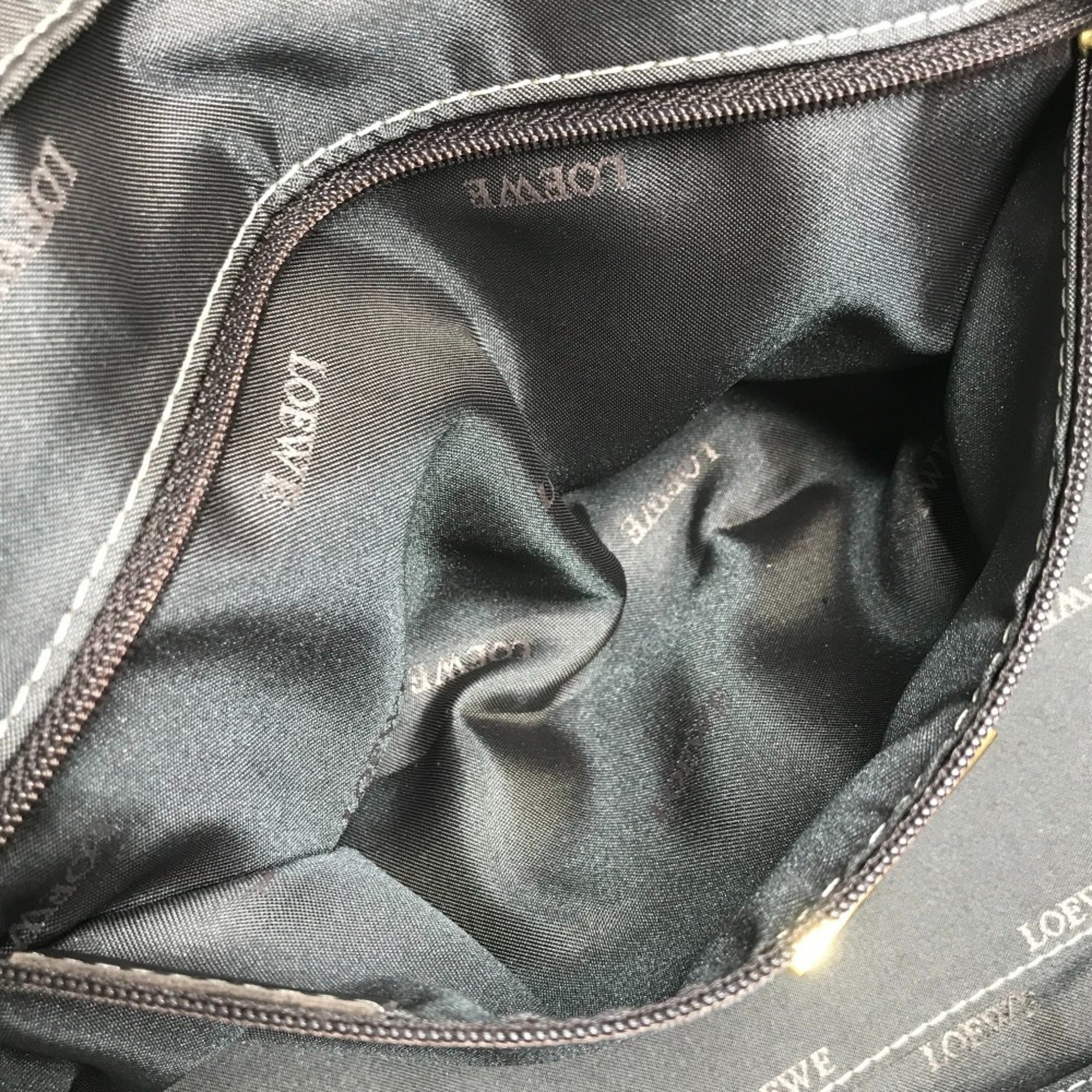 Loewe Amazona Gold Leather Handbag Tote Bag (Pre-Owned)