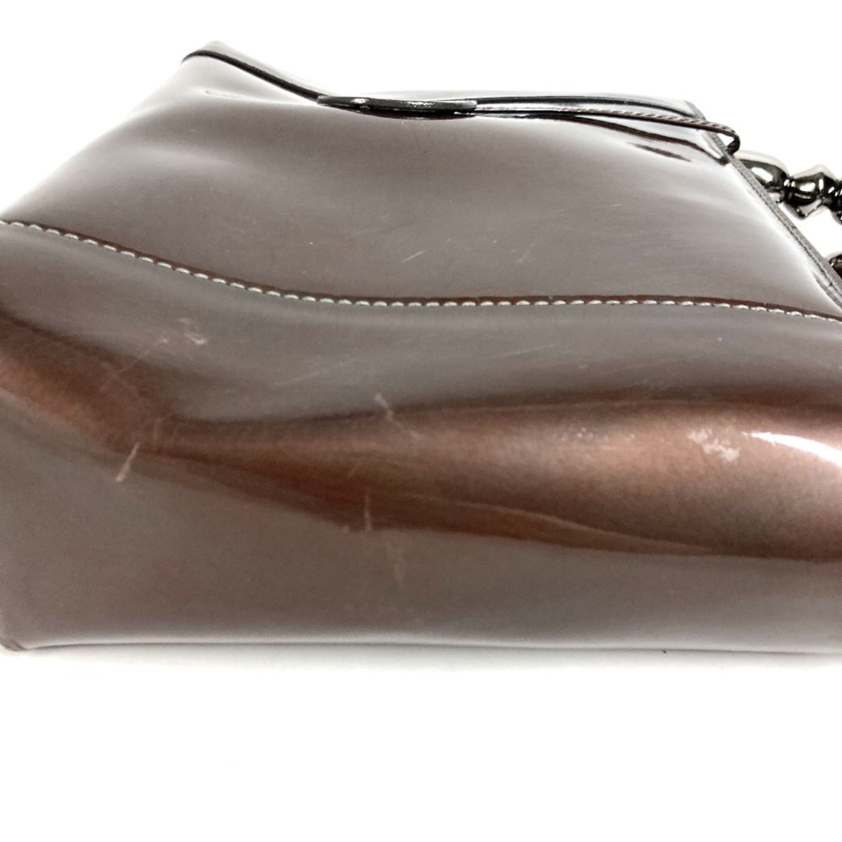 Christian Dior Brown Patent Leather Handbag (Pre-Owned)