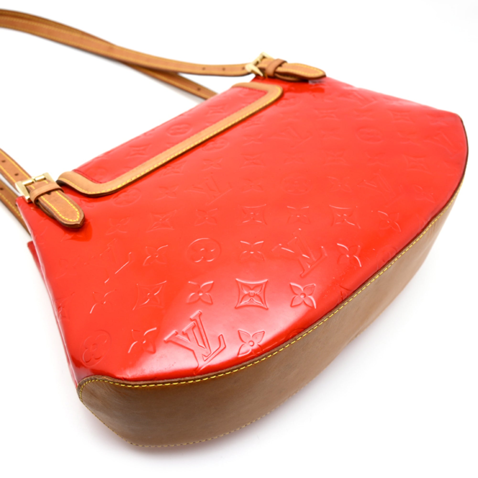 Louis Vuitton Red Color Vernis Shoulder Bag (Pre-Owned)