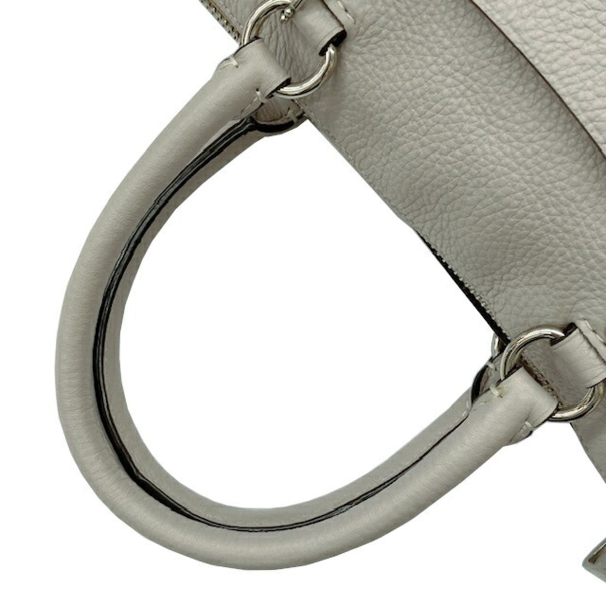 Coach Gray Leather Handbag Shoulder Bag (Pre-Owned)