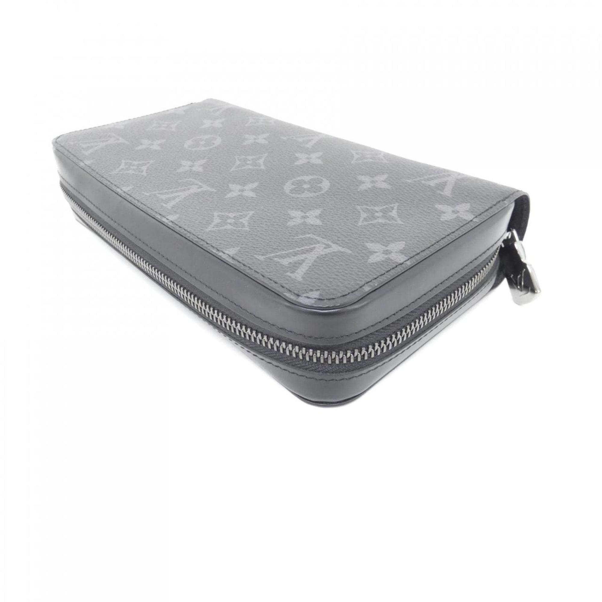 Louis Vuitton Black Coated Canvas Long Wallet (Bi-Fold) (Pre-Owned)