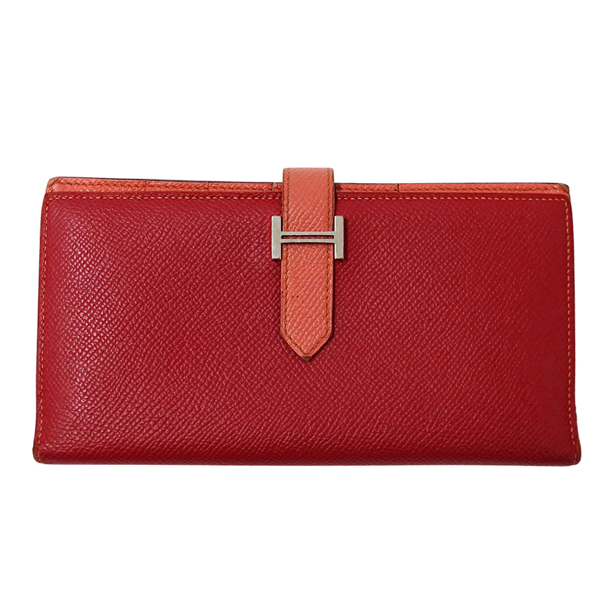 Hermes Pink Red Color Rouge Casaque Soufre Epsom Leather (Pre-Owned)