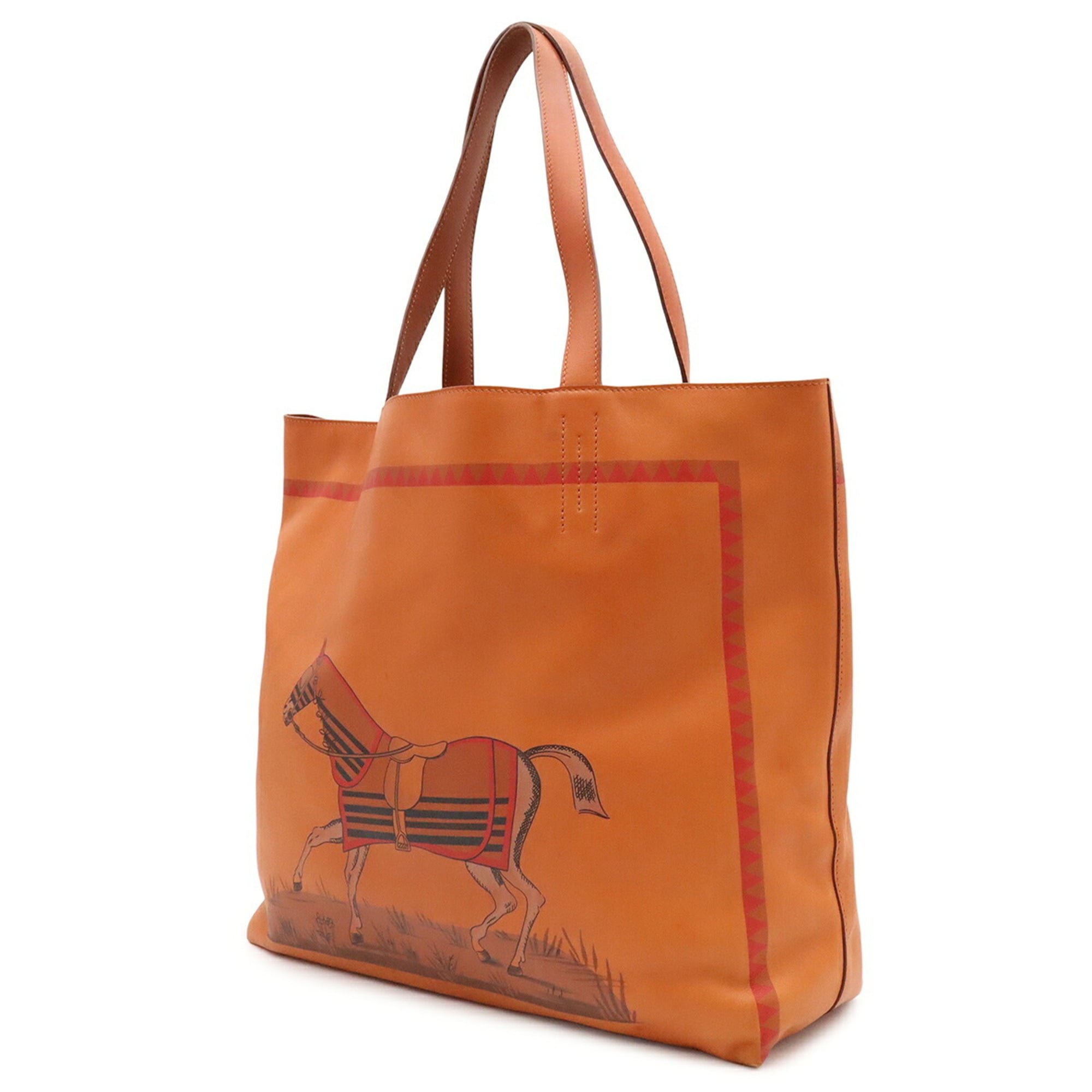 Hermes Brown Multi-Color Shoulder Bag Tote Bag (Pre-Owned)