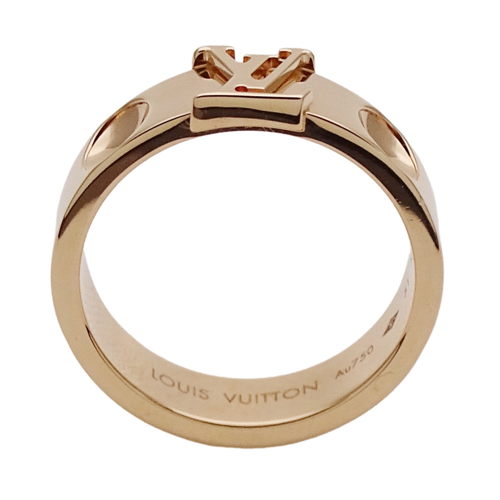 Louis Vuitton Pink Gold Pink Gold (18K) Band Ring (Pre-Owned)