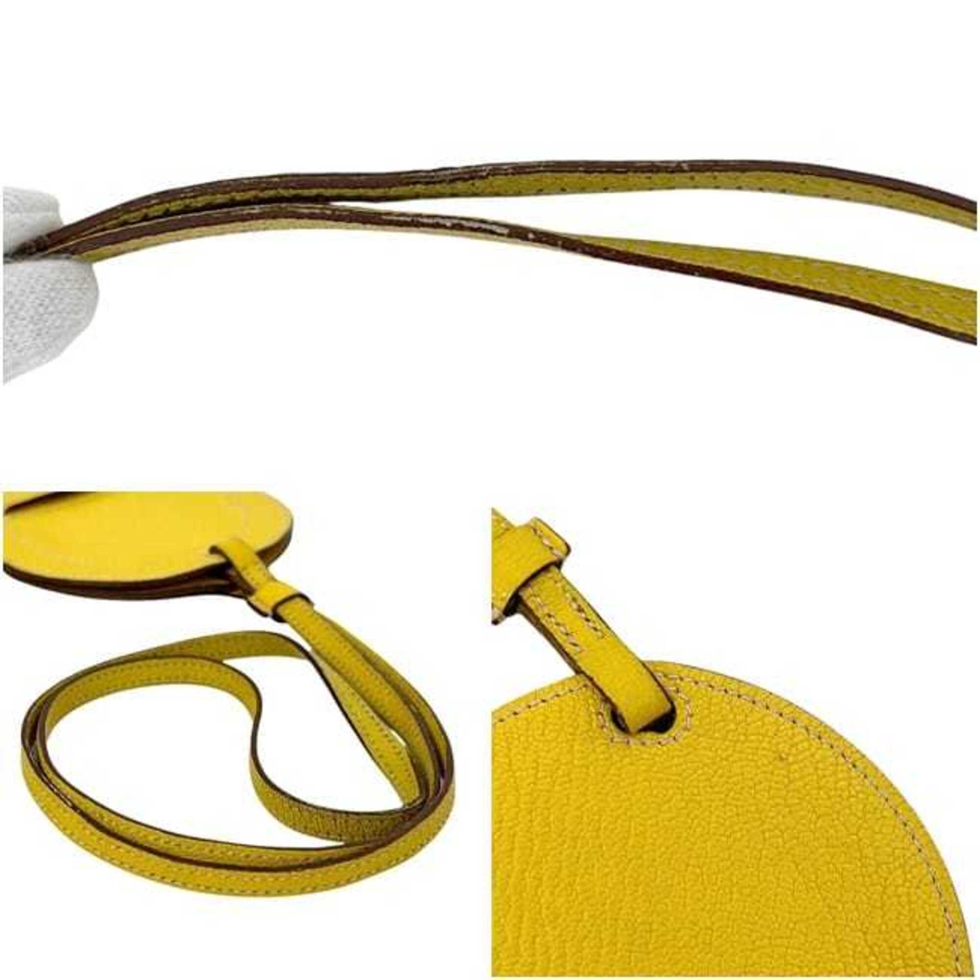 Hermes Yellow Chevre Leather Pochette Shoulder Bag (Pre-Owned)