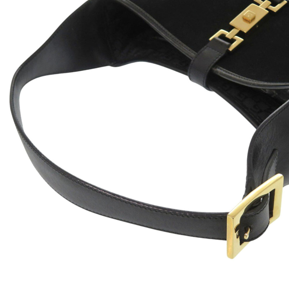 Gucci Black Suede Leather Handbag Shoulder Bag (Pre-Owned)