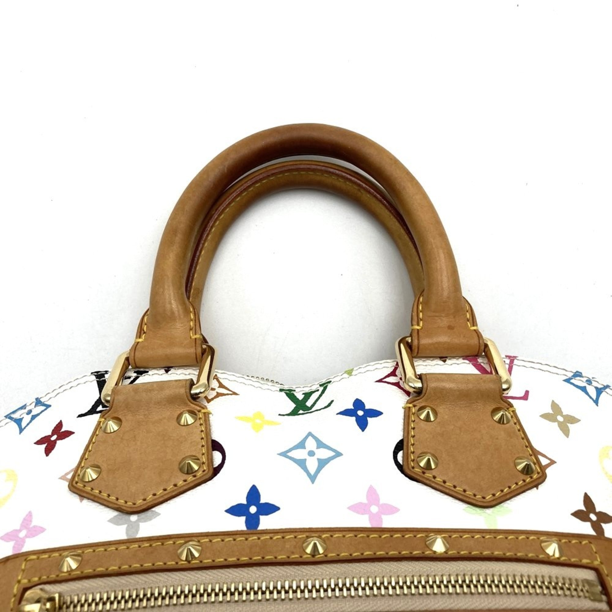 Louis Vuitton White Monogram Multicolore Handbag (Pre-Owned)