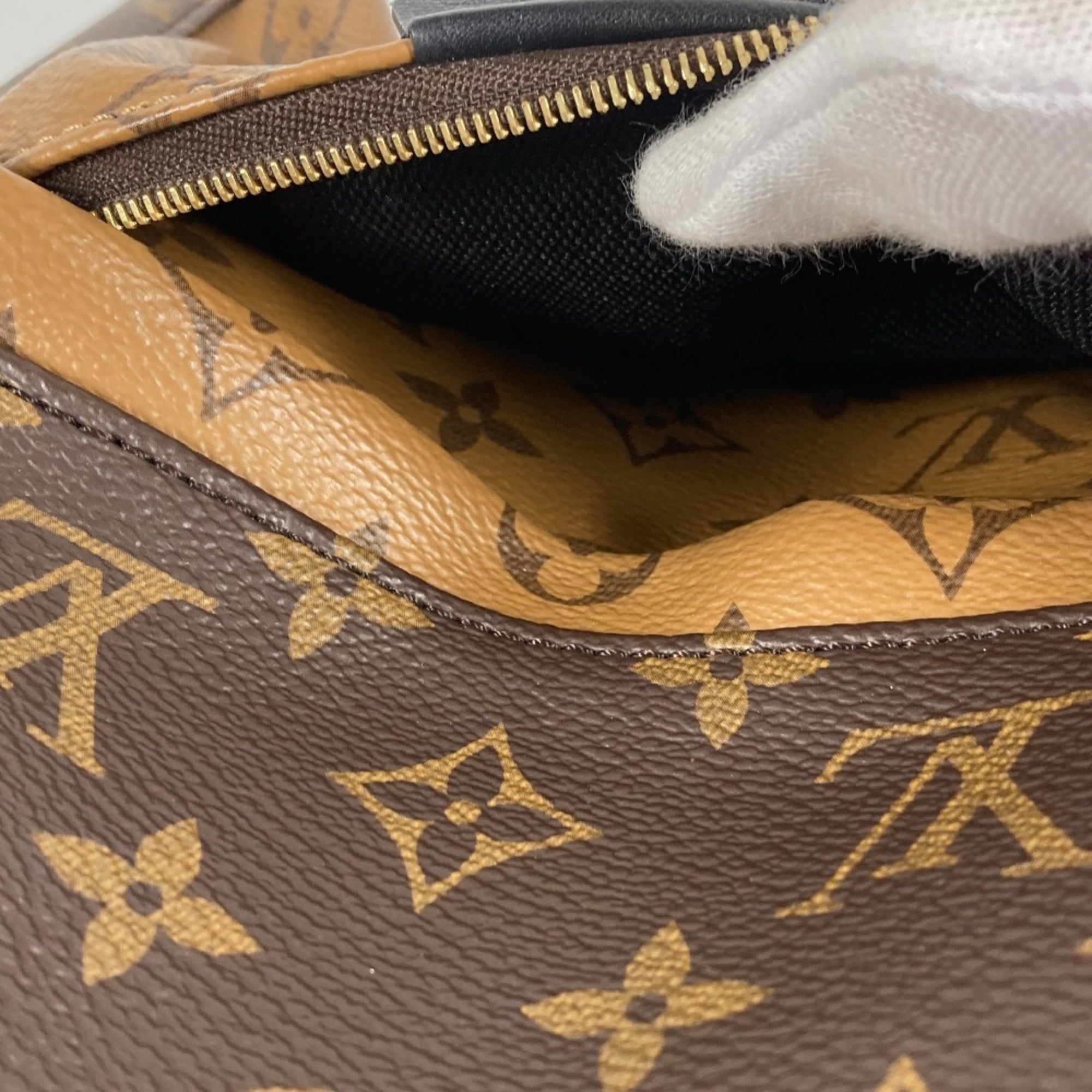Louis Vuitton Beige Brown Monogram Reverse Backpack (Pre-Owned)