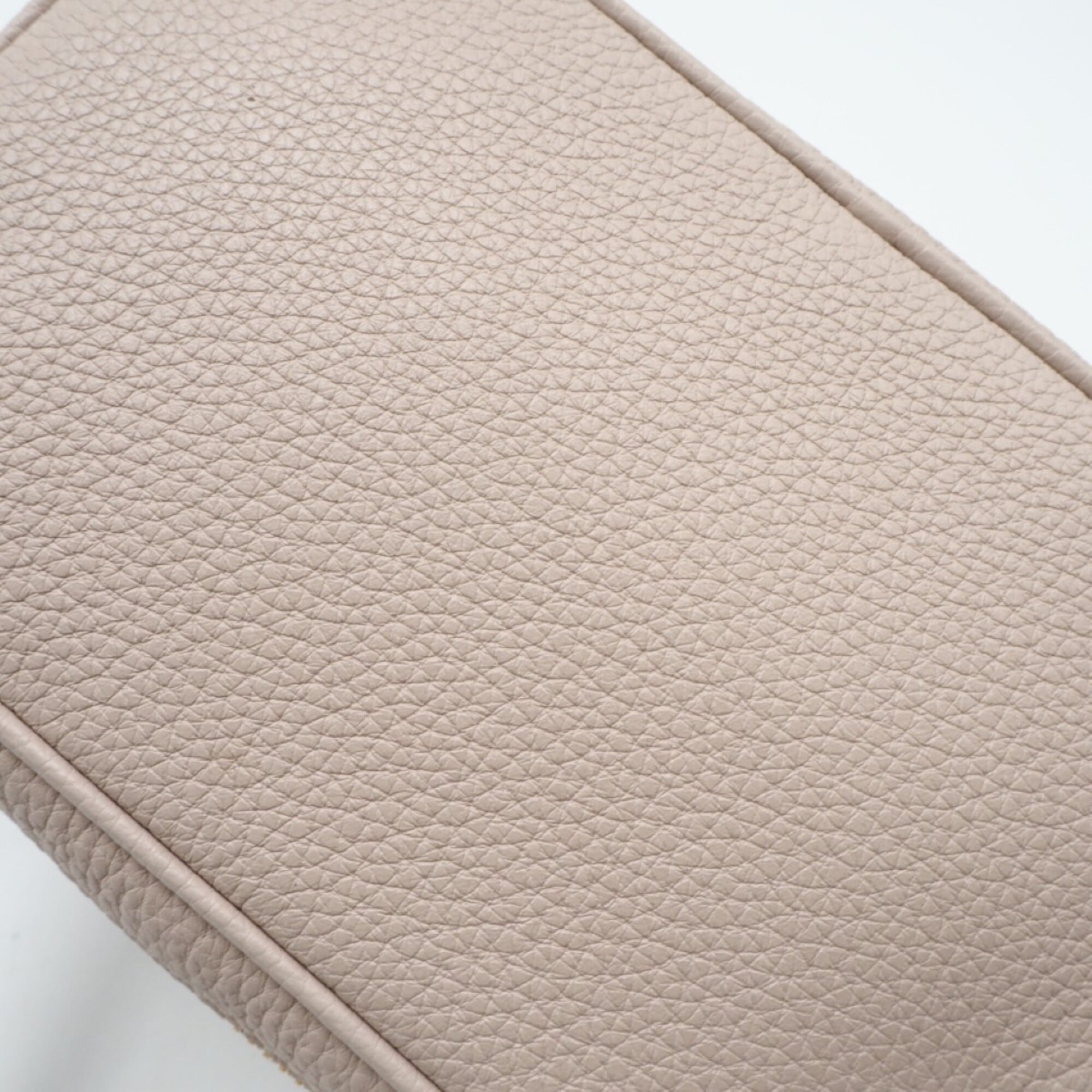 Prada Pink Beige Leather Shoulder Bag (Pre-Owned)