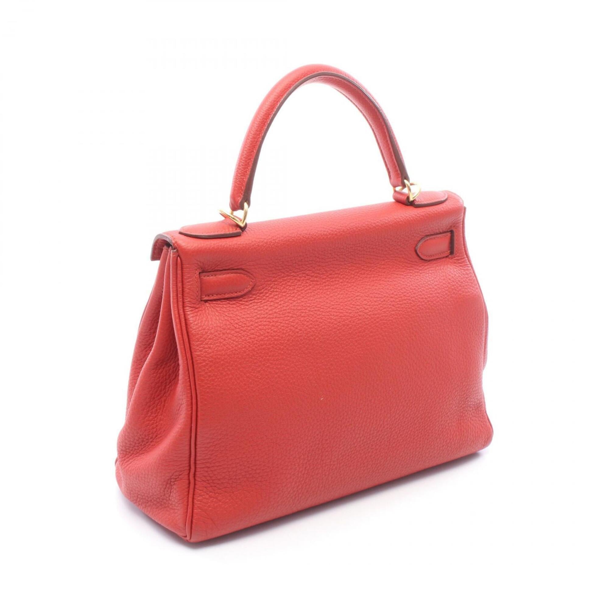 Hermes Red Color Togo Leather Handbag (Pre-Owned)