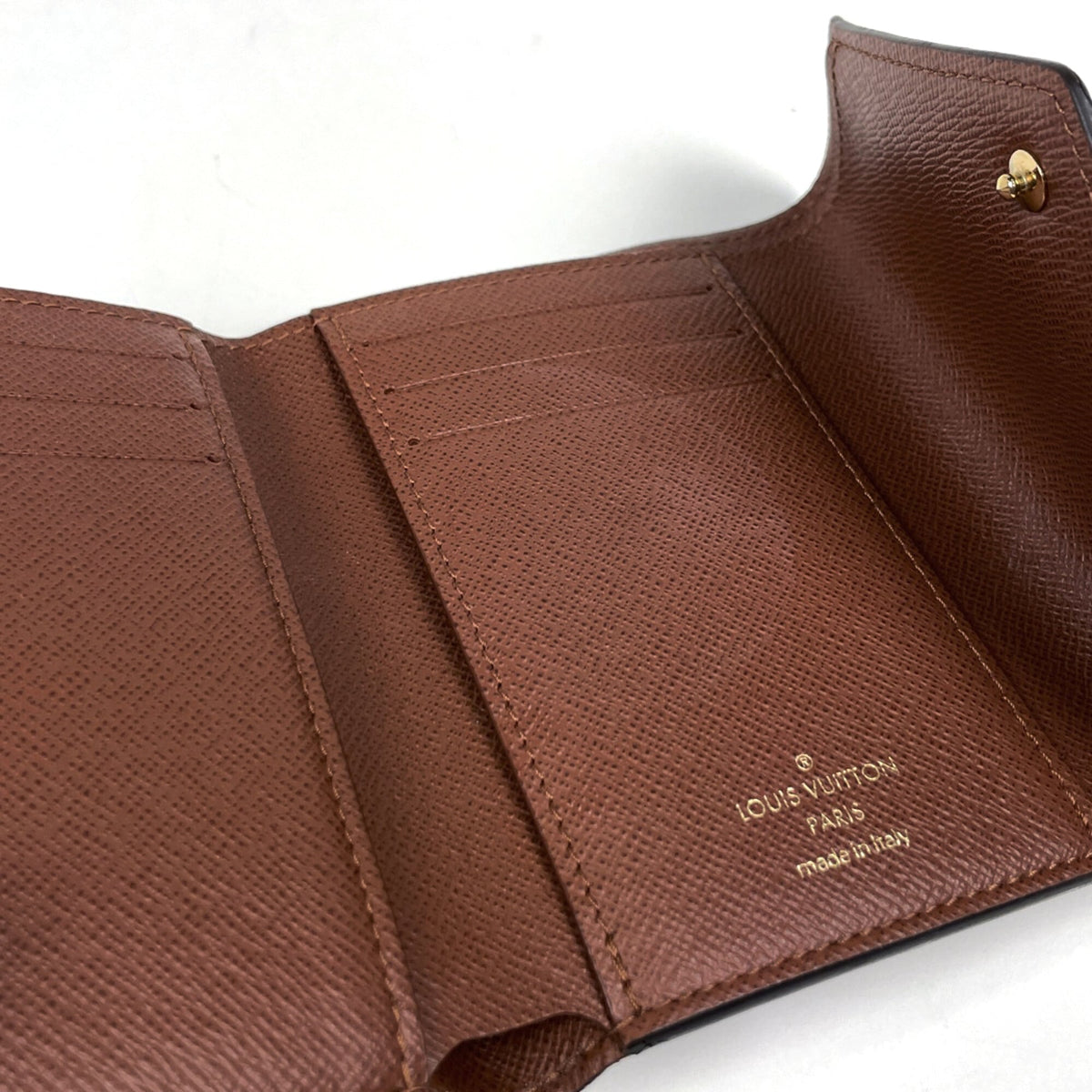 Louis Vuitton Brown Monogram Wallet (Tri-Fold) (Pre-Owned)